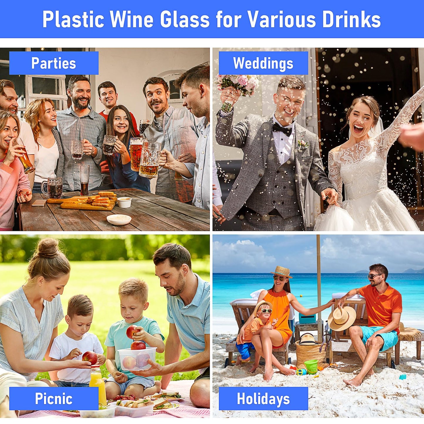 40 Pack Clear Plastic Drinking Glasses, 12 oz Disposable Tumbler Cups, Diamond Pattern Cocktail Cups for Parties, Weddings, Birthdays