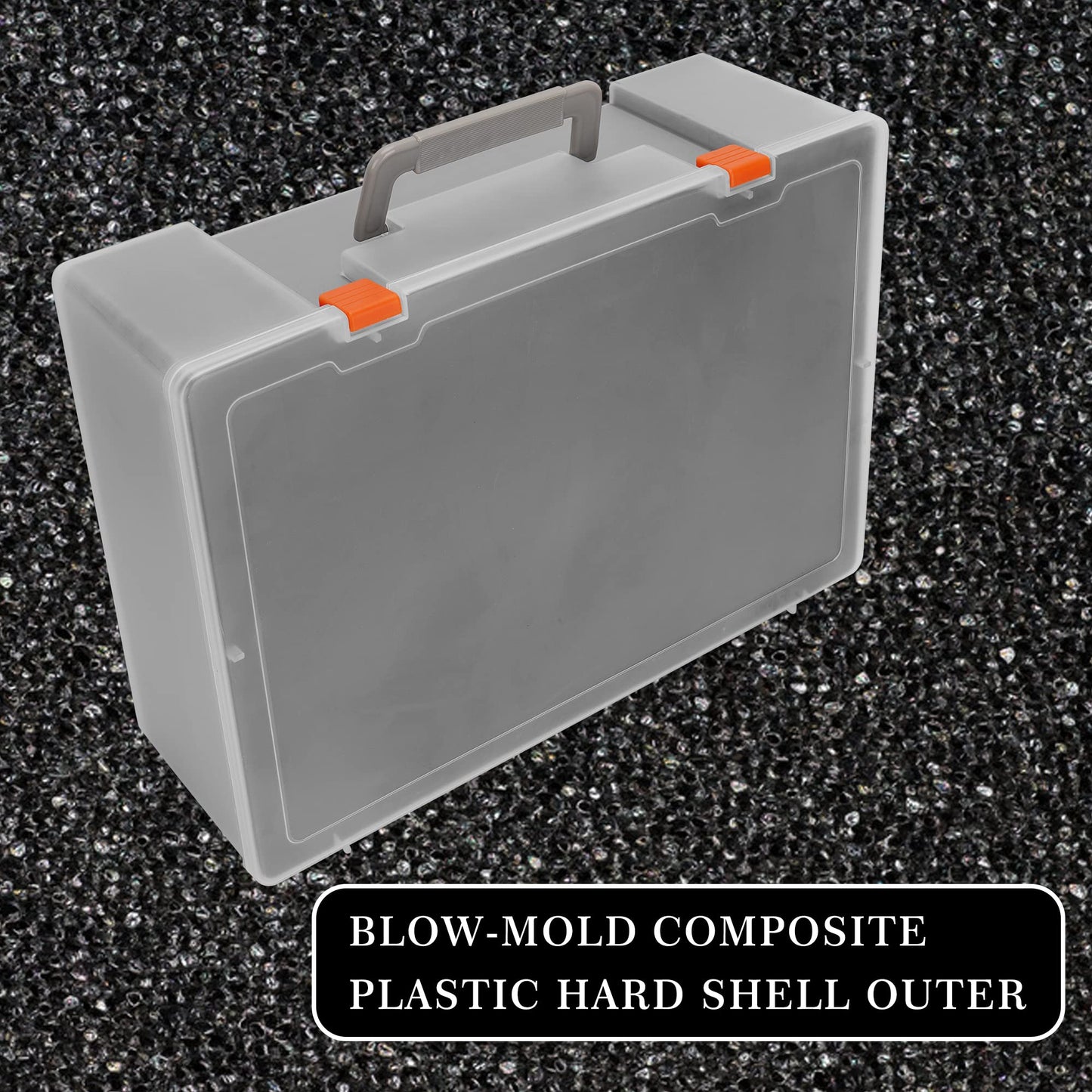 Brappo Miniature Storage Sturdy Carrying Figure Case -108 Slot Figurine Minature Carrying Case,Compatible with Warhammer 40k, Dungeons & Dragons and More.(Transparent