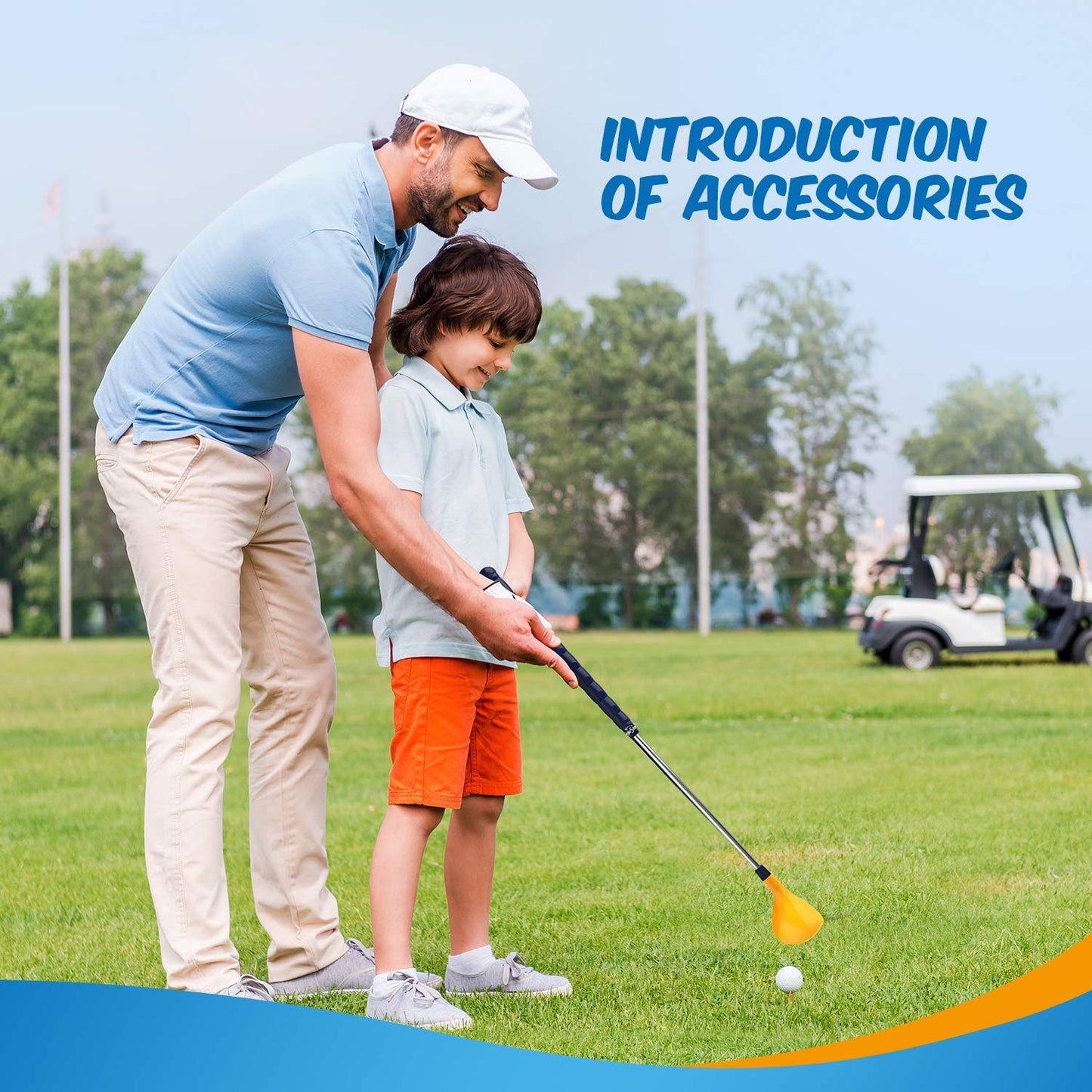 EagleStone Golf Toys for Kids, Kids Golf Toys Set with 15pcs Training Golf Balls & Clubs Equipment, Outdoor Lawn Sport Toy, Indoor Exercise Game Gift for Kids Boys Girls Toddler Aged 3 4 5 6 7 8