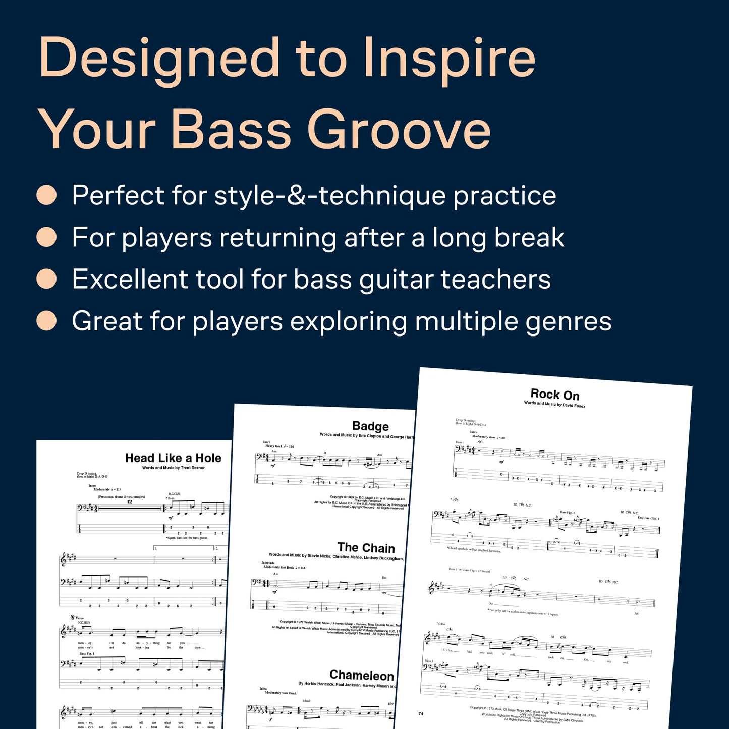 The Ultimate Bass Songbook Sheet Music and Tablature for Bass Guitar | 70 Classic Songs with Note-for-Note Transcriptions and Bass Riffs | Hal Leonard Music Collection
