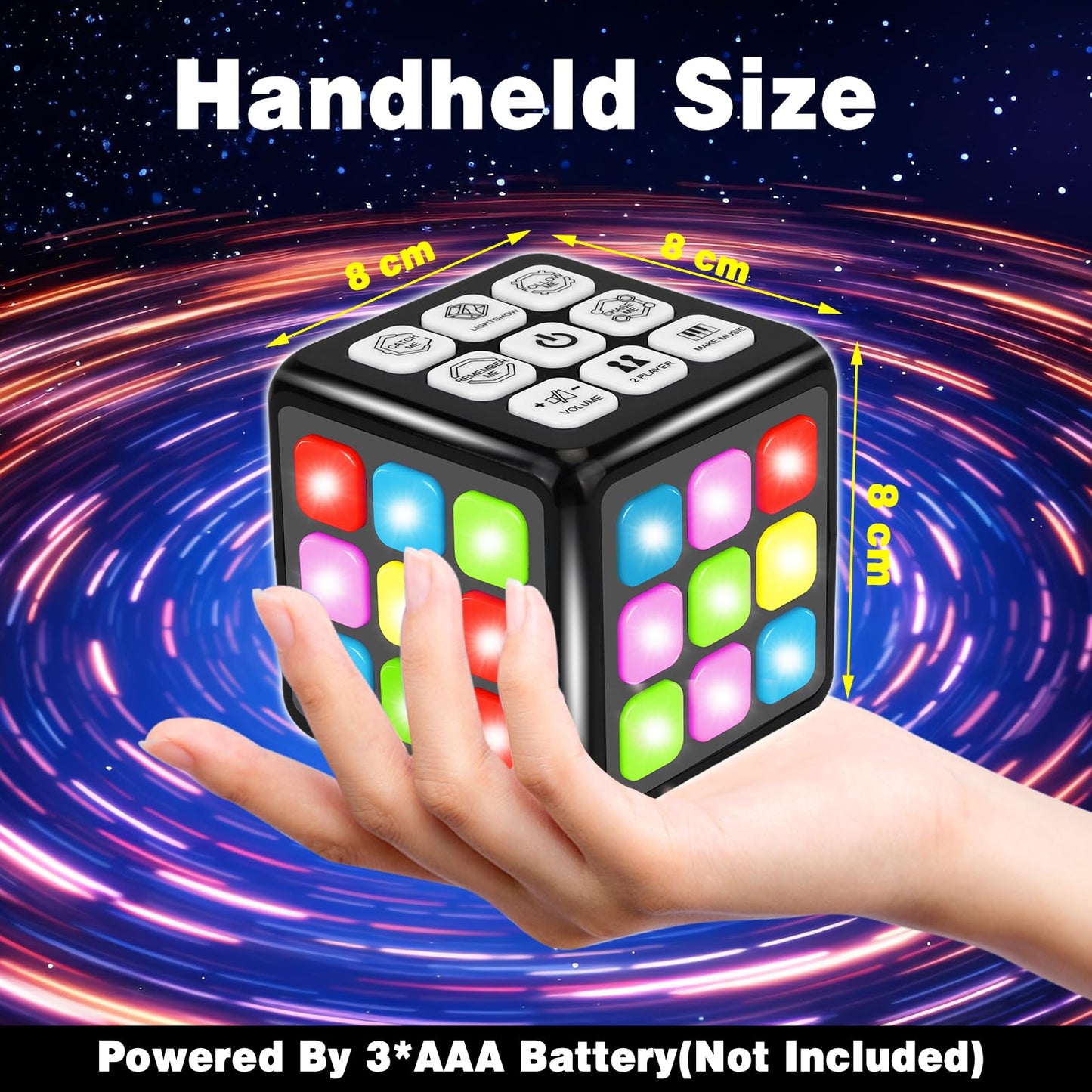 Toys for 8-13 Year Old Boys Gifts: Aitey Electronic Memory & Brain Games Cube with Light and Music - Handheld STEM Toys for Teens Tweens Ages 6 7 8 9 10 11 12 13 Best Boy Girl Toy Gift Ideas