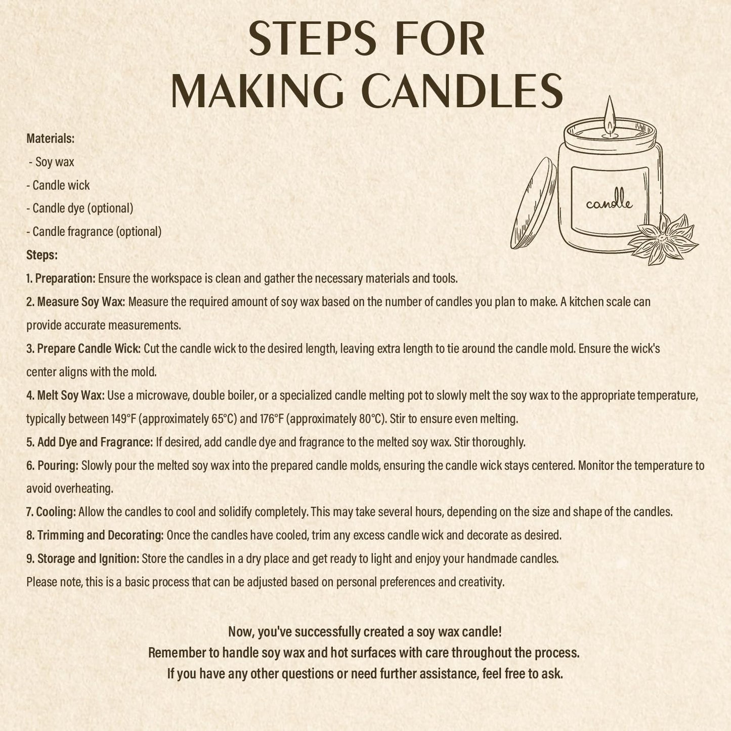 Soy Wax Flakes, Waxcanpy Pure & Natural Candle Wax, Organic Soy Wax 10 lb / 4.54 kg, Premium Candle Wax for Candle Making, No Additives, Harmless & ECO-Friendly, Cire de soja pour Bougie