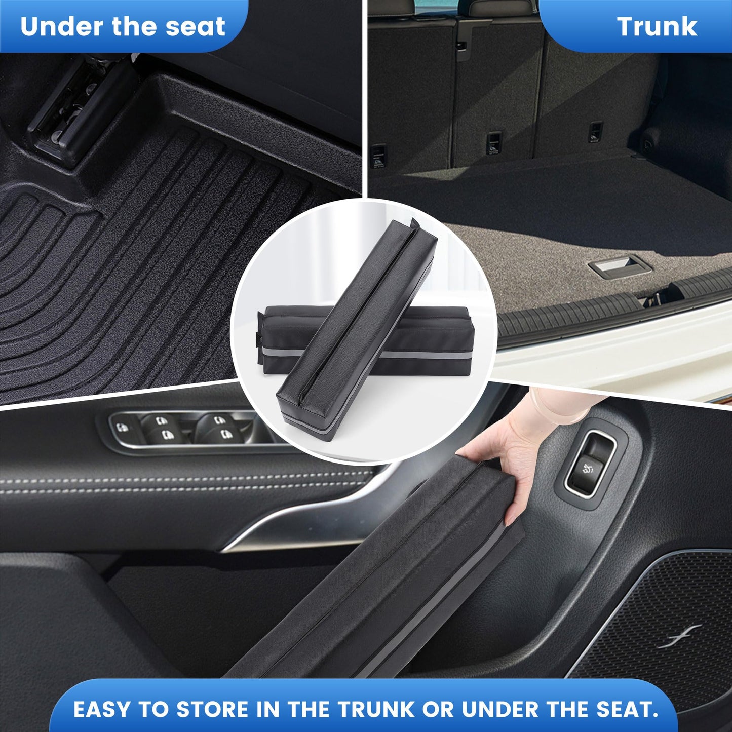 Magnetic Car Door Dent Protector,Removable Car Door Guard - Prevents Dents and Scratches for Vehicles (Black)