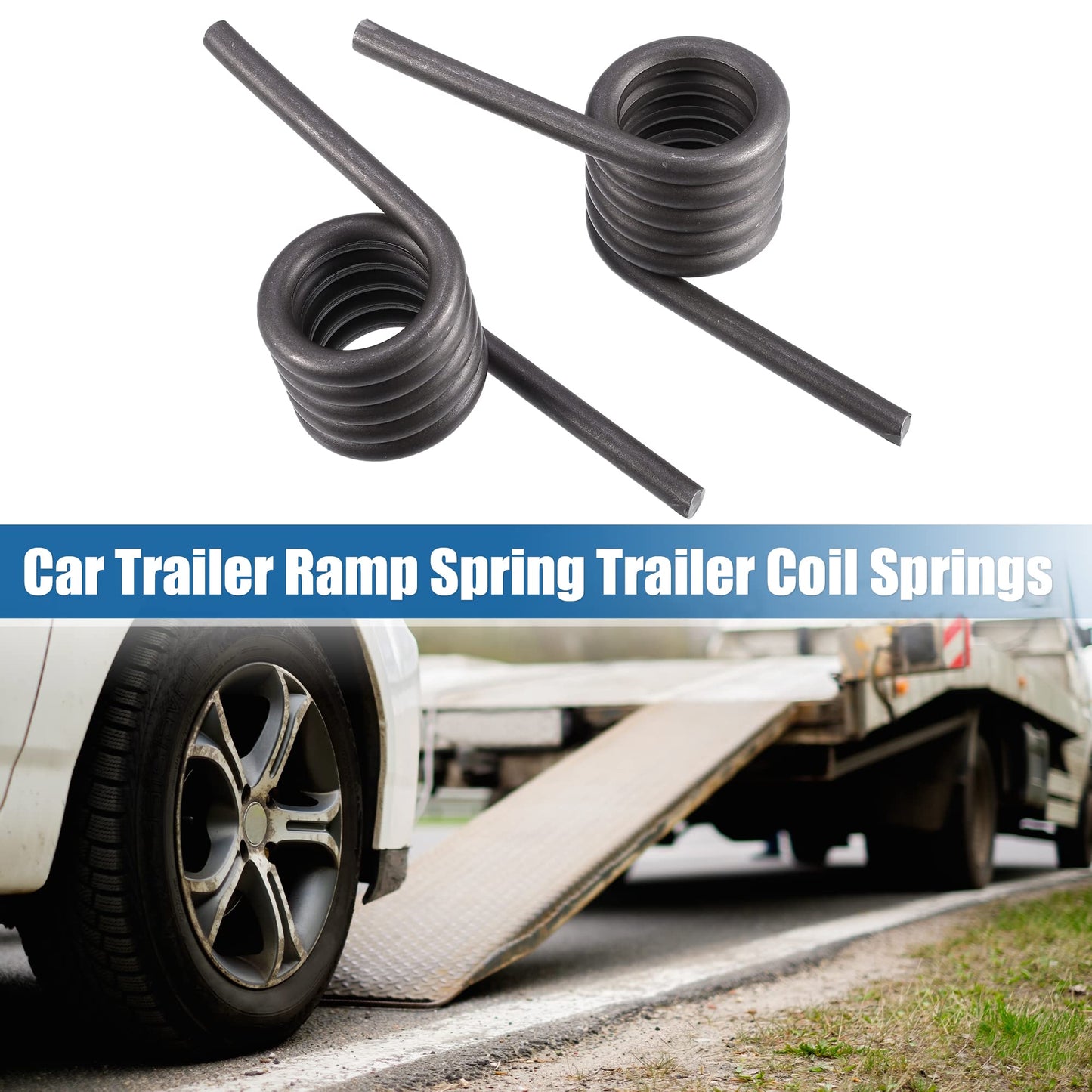 X AUTOHAUX 1 Pair Car Trailer Ramp Spring Trailer Coil Springs Left Right Side Replacement