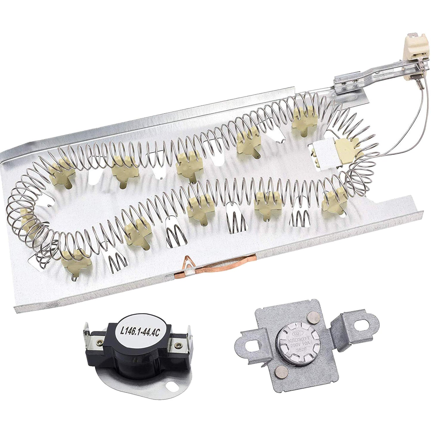3387747 & 279973 Dryer Heating Element With Dryer Thermal Cut-off Fuse Kit by BlueStars - Exact Fit for Whirlpool & Kenmore Dryers - Replaces 80003 WP3387747 3391913 AP3094323
