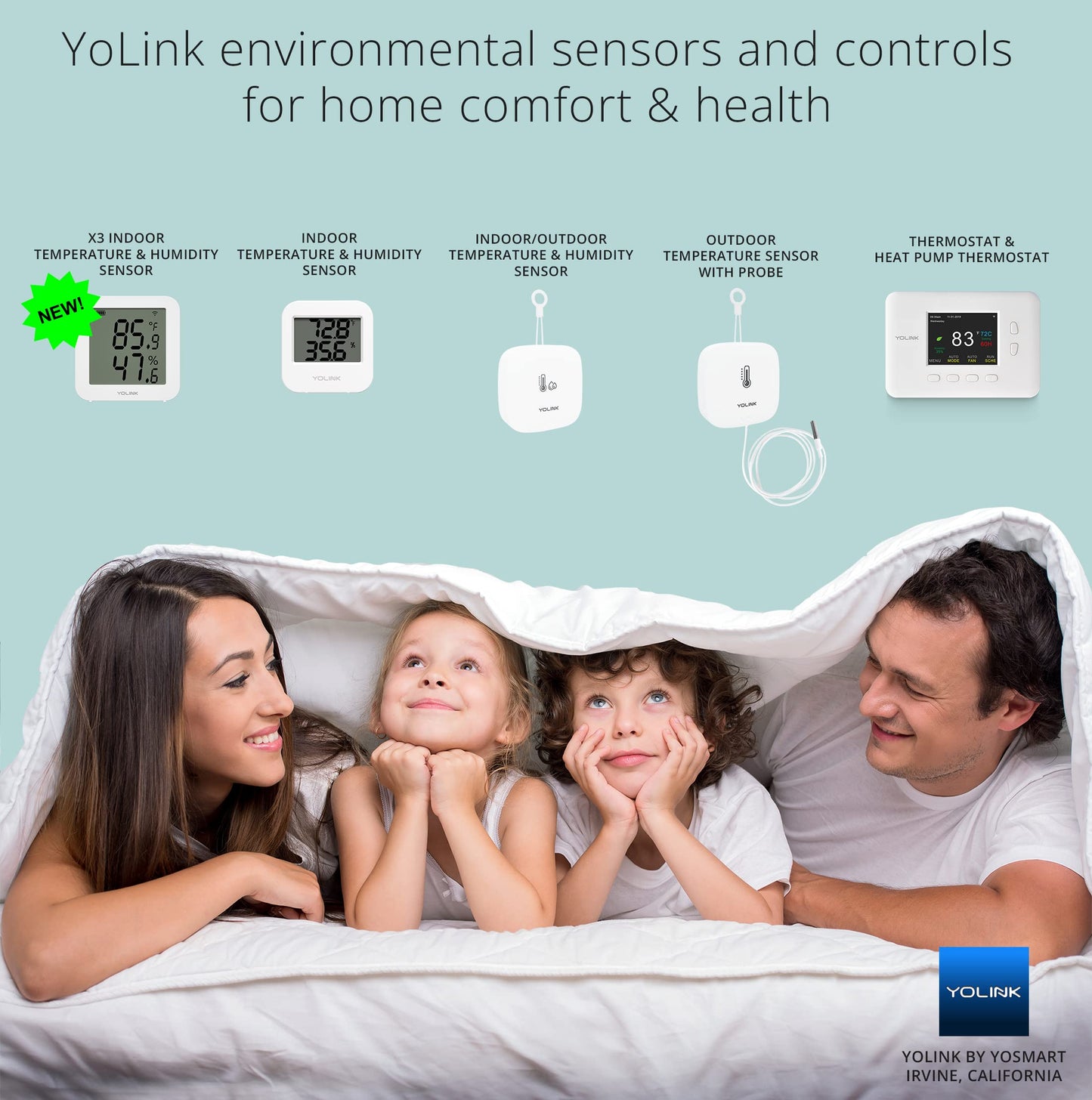 YoLink Smart Outdoor Temperature & Humidity Sensor, Hygrometer, Thermometer, 1000' Long Range, 2+ Years Battery Life, Remote Monitoring Alerts, Alexa, IFTTT Integration. Hub Required!