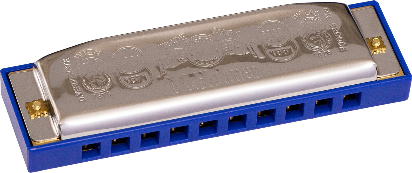 Hohner Pentaharp Harmonica, Key of G Minor, Stainless steel (M21BX-GM)