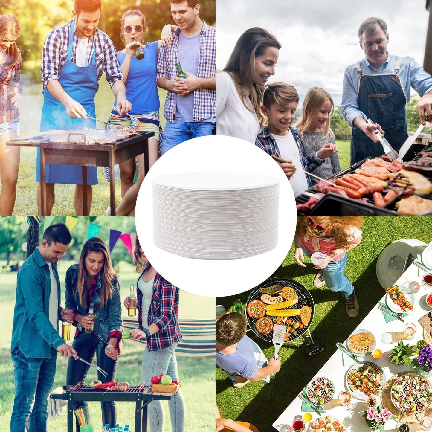 125 Pack 12 inch Disposable Paper Plates 100% Compostable Oval Paper Plates Bagasse Natural Biodegradable Eco-Friendly Sugarcane Plates for BBQ, Party, Gathering, and Picnic
