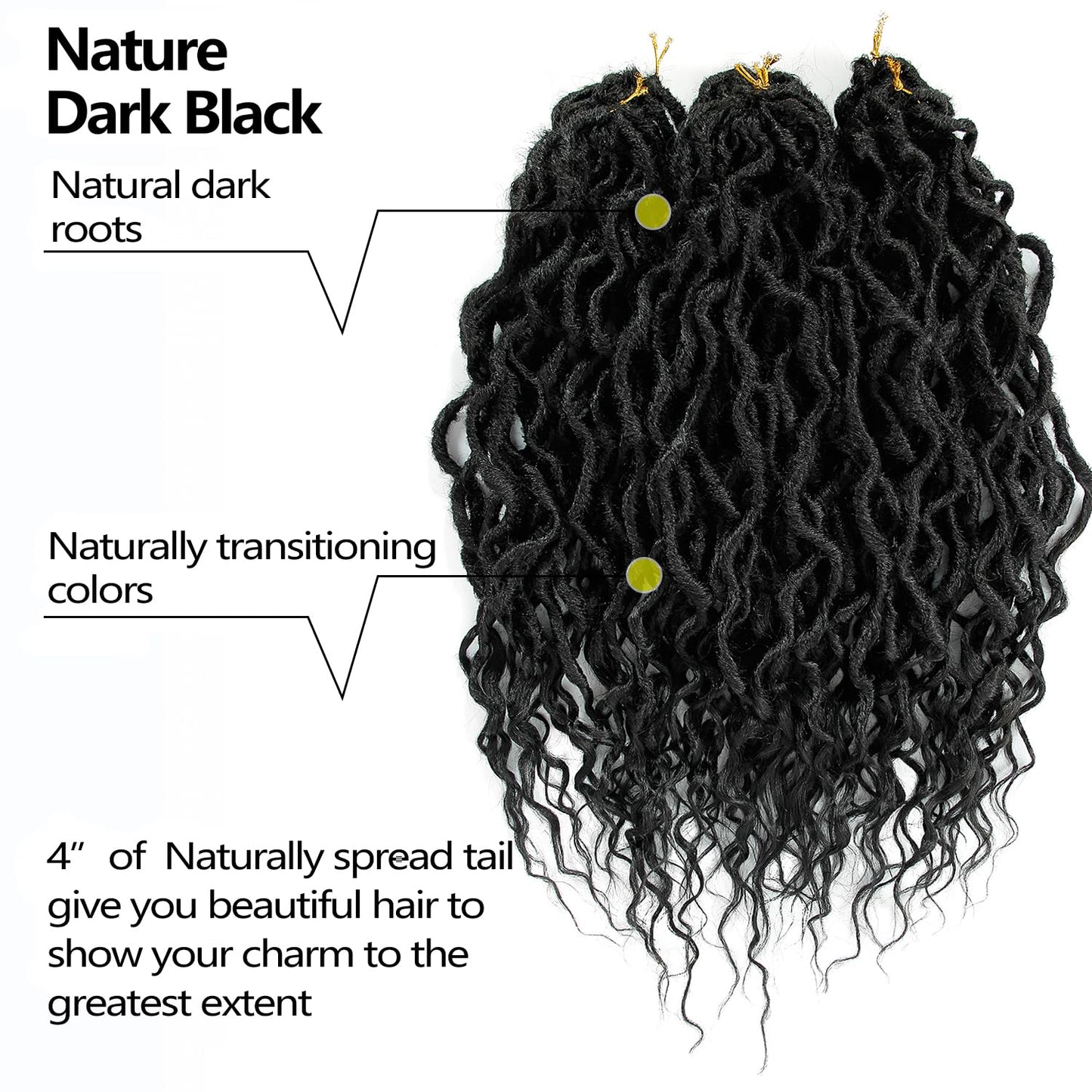 SuyiIRL Faux Locs Crochet Braid Hair Bohemian Locs 24 Inches Synthetic Dreads Ombre Braiding Hair Afro Dreadlock
