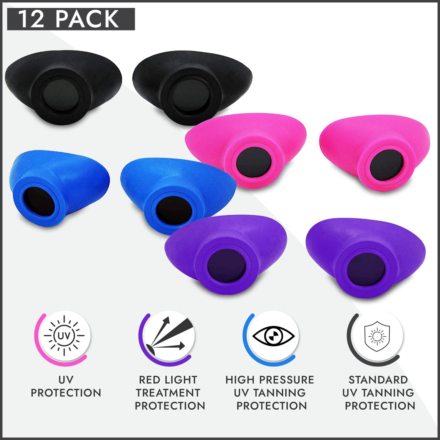 Super Sunnies UV Eye Protection FDA Compliant, Tanning Bed Goggles, Red Light Therapy Glasses - Random Classic