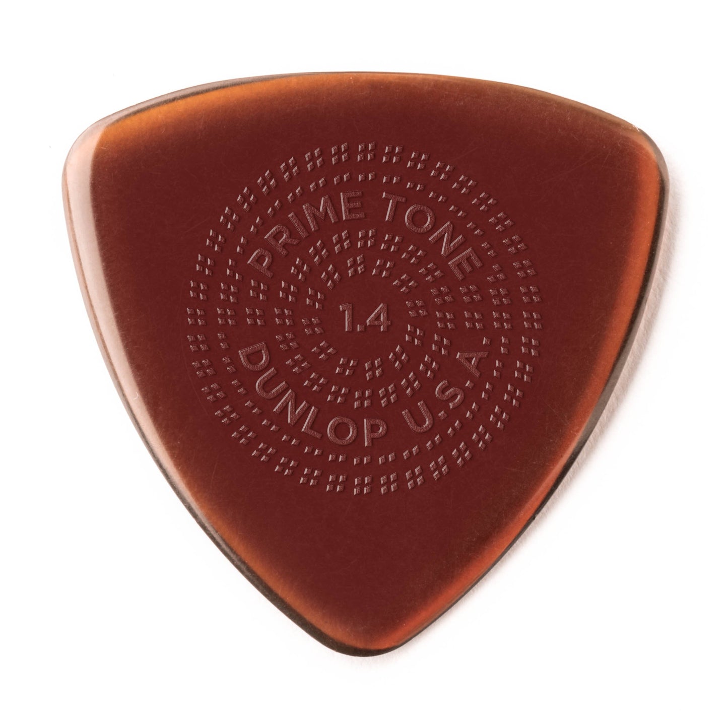 Jim Dunlop 512R14 Primetone 1.4mm Triangle Sculpted Plectra Guitar Picks with Grip, 12-Pack