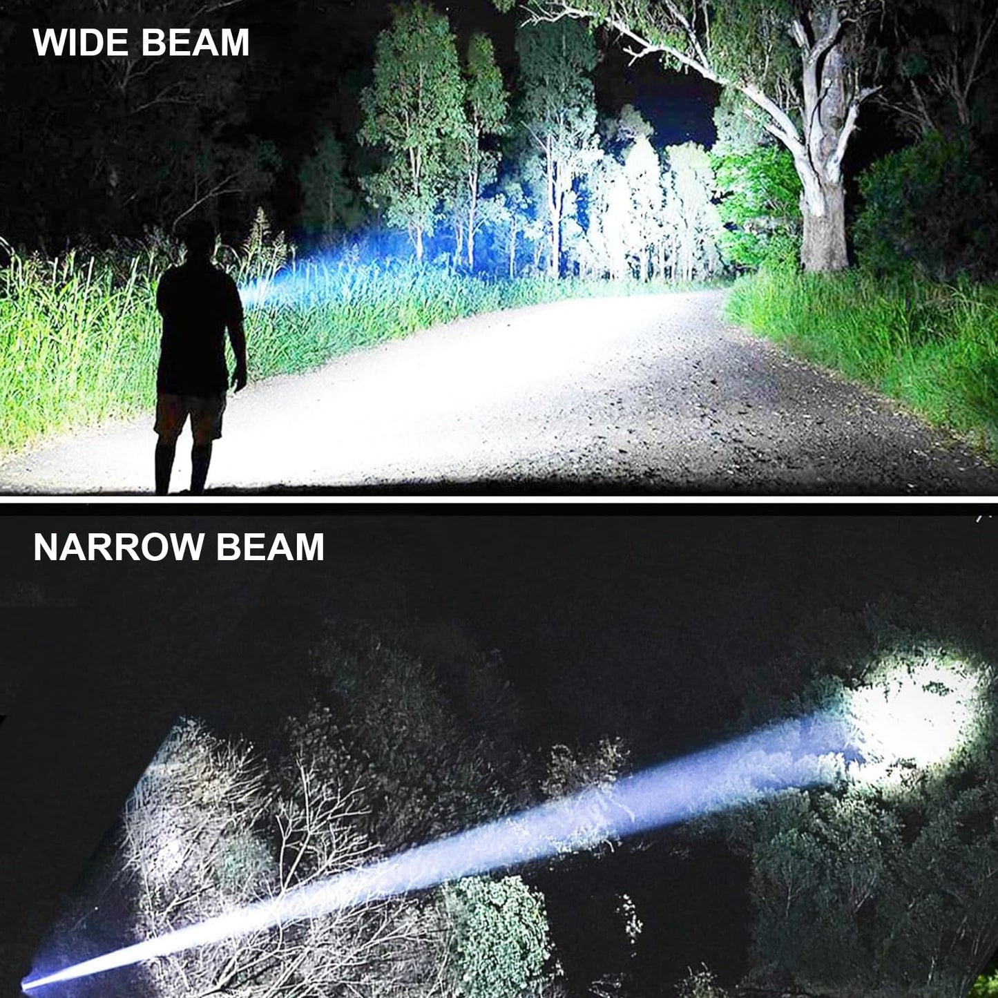 Rechargeable Flashlight 990000 Lumens, BCOTE 2 Pack Super Bright LED Flashlight Camping, Brightest High Powerful Handheld Flashlights - 7 Modes with COB Light, IPX7 Waterproof Home Outdoor Flash Light