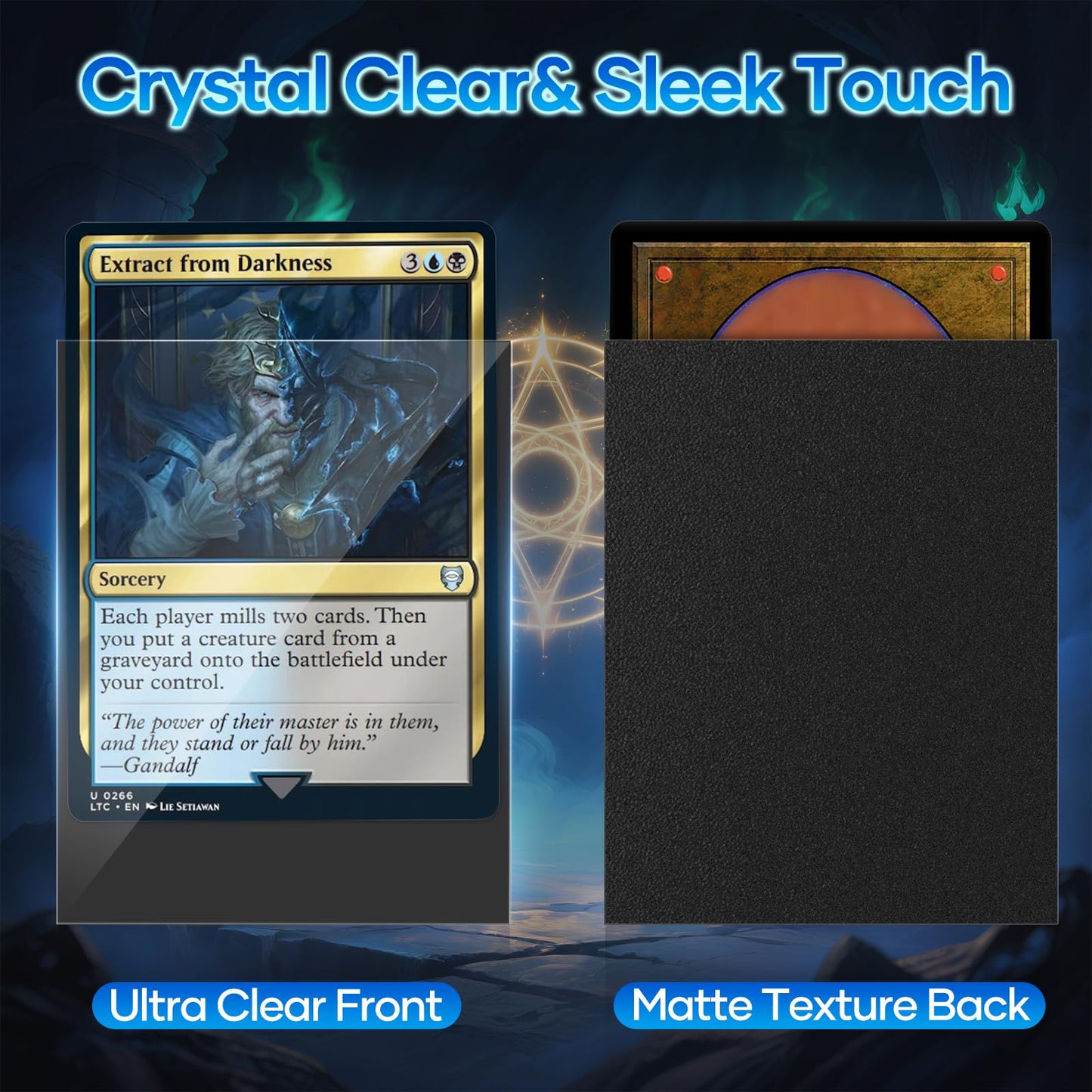 1000 Counts Black Card Sleeves, Matte Card Sleeves Deck Card Protectors, Trading Card Sleeves Fit for MTG, Baseball Cards, Sports Cards, Game Cards