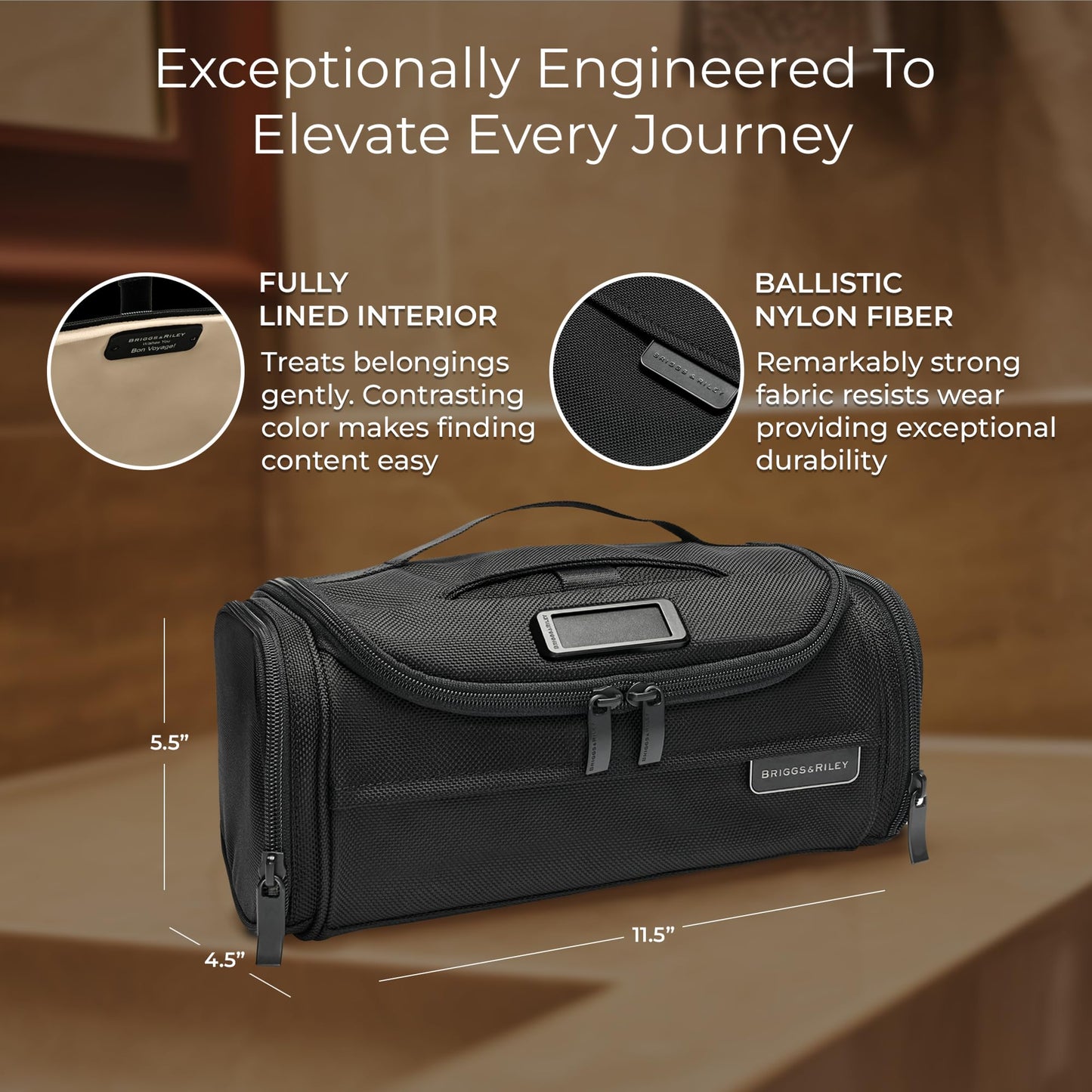 Briggs & Riley Baseline Executive Essentials Toiletry Kit, Black