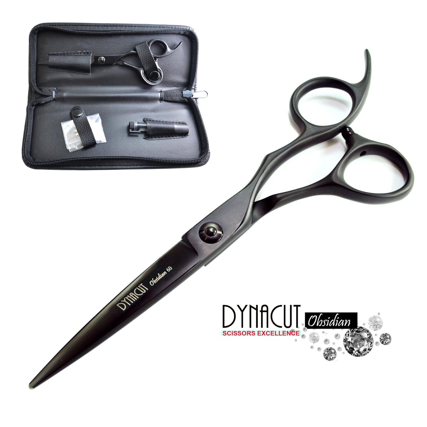 Professional Hair Scissors Salon Shears 6 Inch, Extremely Sharp 440C Blades, DynaCut Razor Sharp Haircutting Shears Hairdressing Scissors with Cleaning Oil and Leather Protection Case