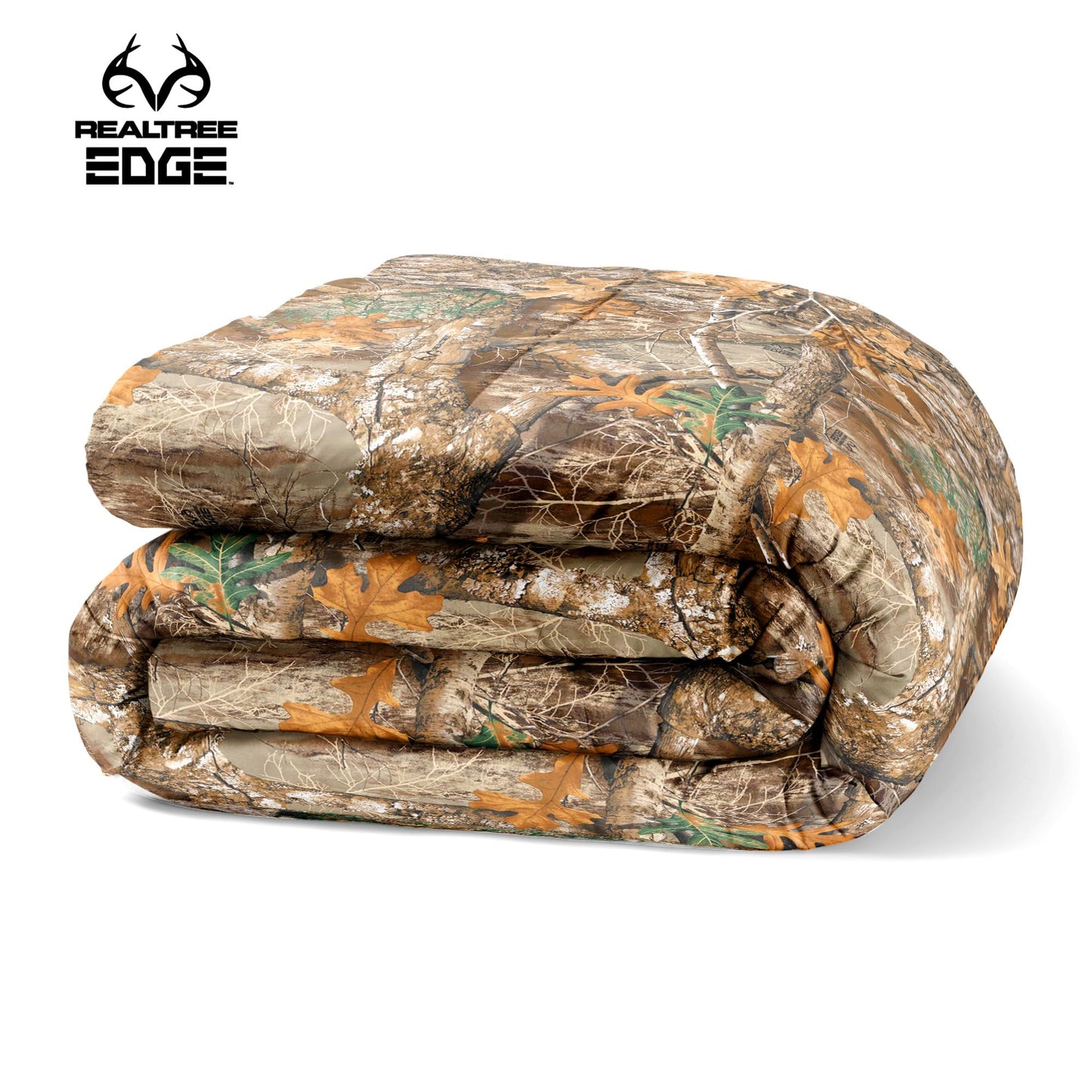 Northwest Realtree Full/Queen, 1 Comforter and 2 Sham Set, All Seasons, Men and Women Soft Cabin Bedding, Realtree Edge