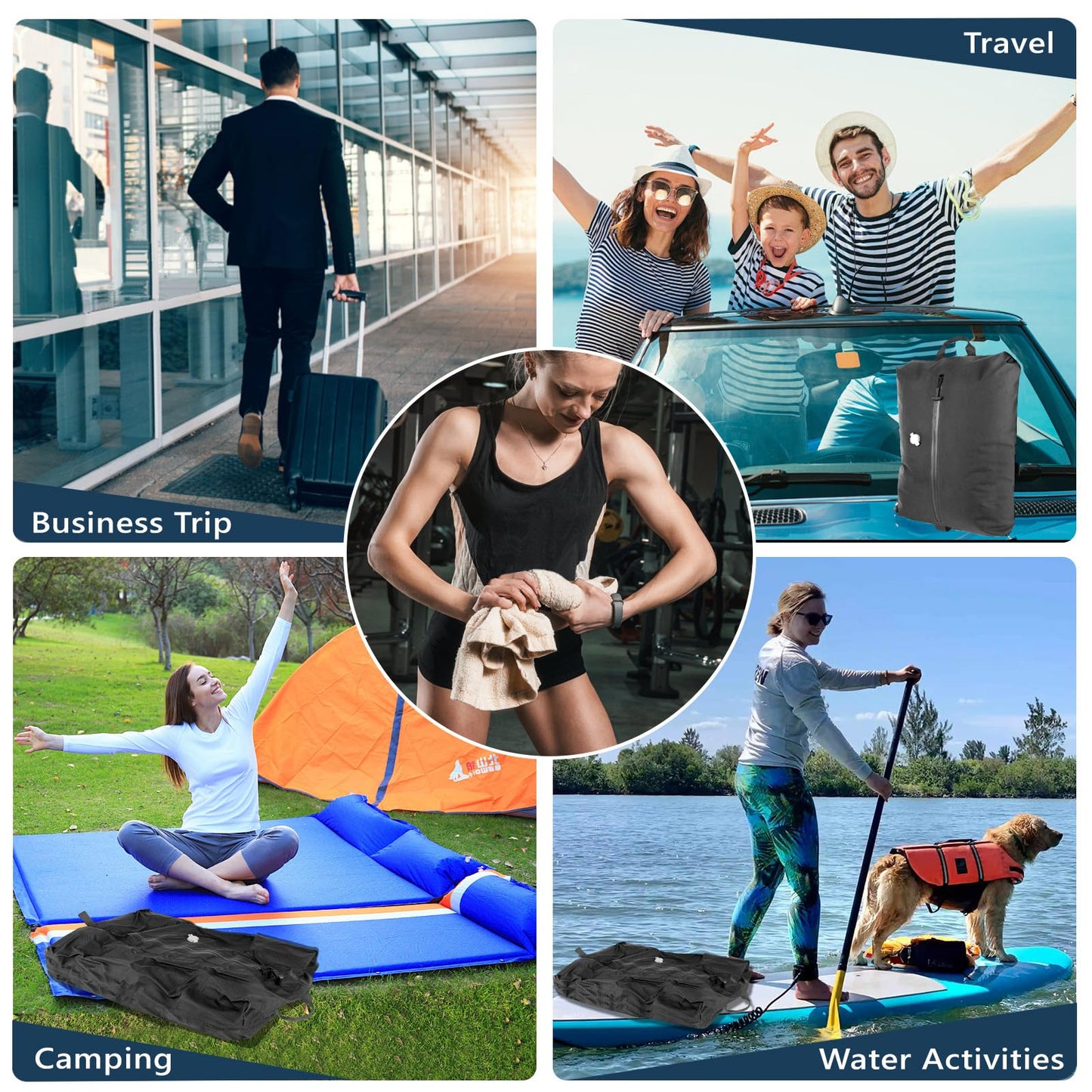 33L Professional Vacuum Bags for Travel with Wireless Vacuum Pump, Dobaly IP67 Reusable Vacuum Compression Bags for Suitcases and Backpack Space Saver Vacuum Bags Lightweight&Durable (1PC+Pump)