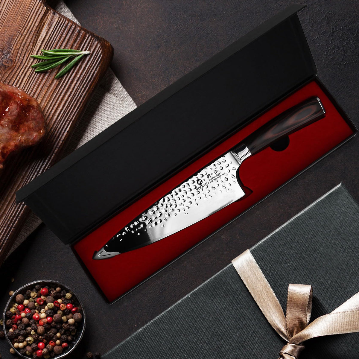 imarku Damascus Chef Knife 8.5 Inch, VG-10 Steel Core, 67-Layer Razor Sharp Blade, 12–15° Hand-Polished Edge, Premium Japanese Chef Knife, Ideal Gift for Home Cooks & Cooking Enthusiasts