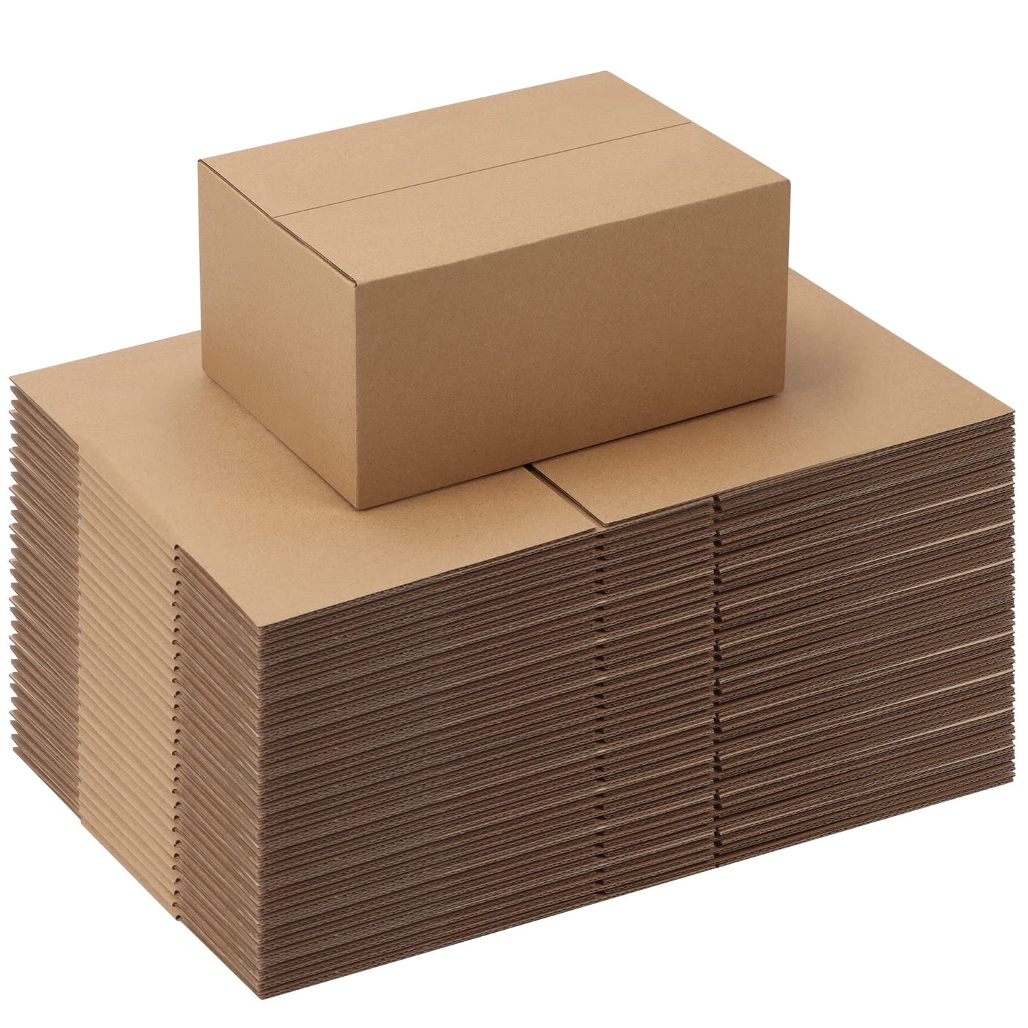 CRUGLA 40 Packs 8x6x4 Shipping Box Kraft Cardboard Corrugated Boxes Mailers Bulk for Packaging