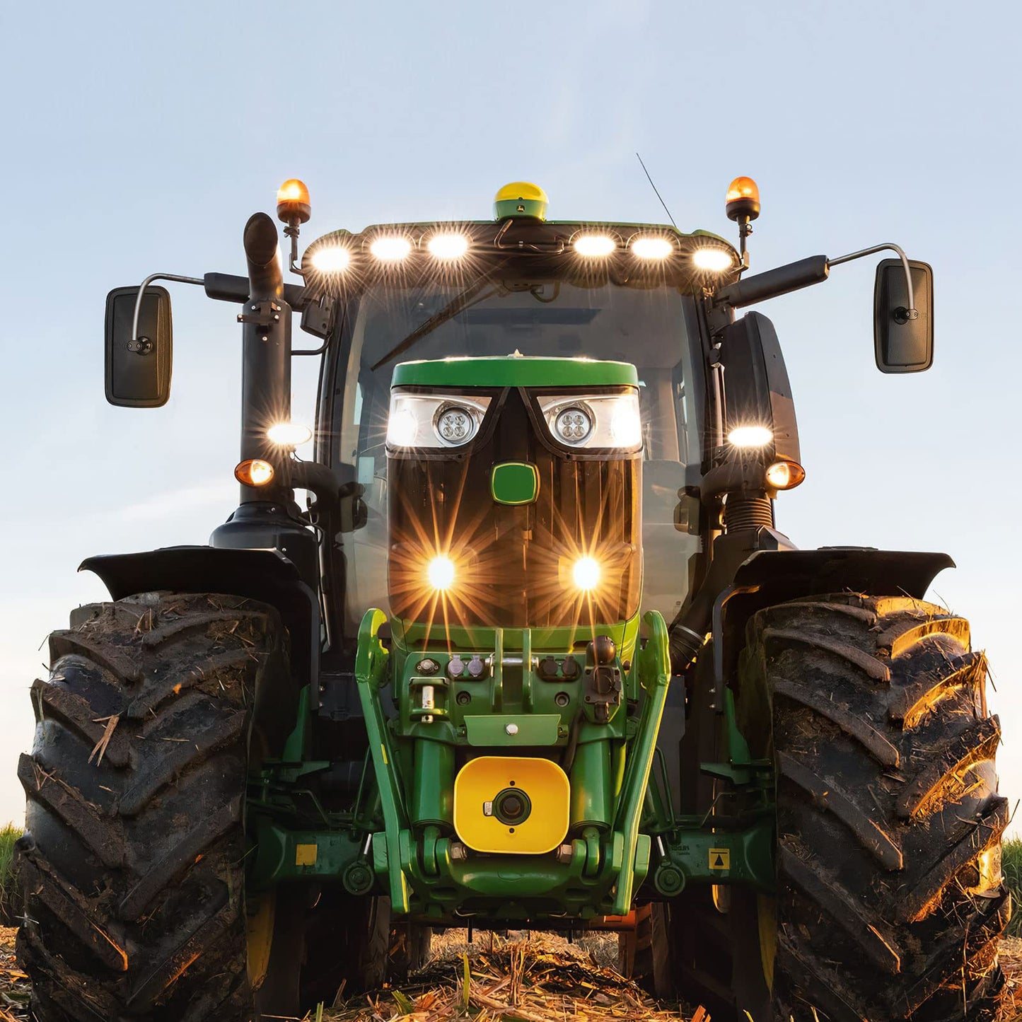 KEMIMOTO Tractor Mirror Replacement 7.9" x 13" Compatible With Front Loader Excavator Farm Tractor 1025 6105E 4430 Compact Tractor Mirror Farm Equipment