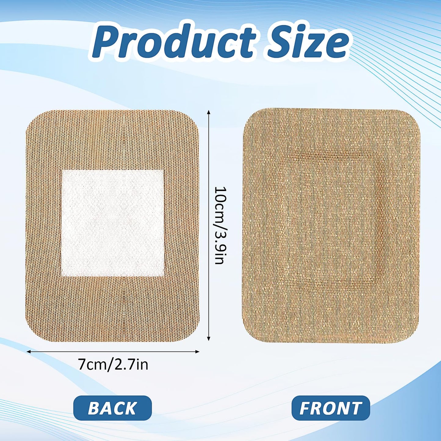 200Pcs Large Bandages, 3 x 4 Inch Adhesive Bandages Bulk, Big Sterile Flexible Fabric Bandage Nonstick Pads First Aid Supplies for Care & Protect Wounds First Aid Kit