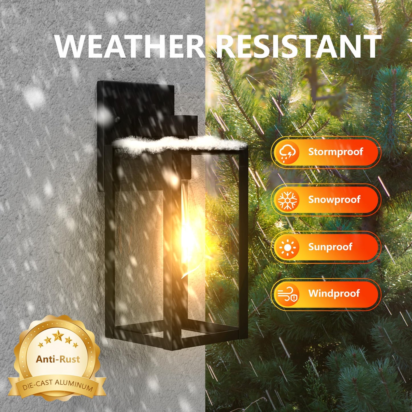 Outdoor Wall Light Fixtures Exterior Light Fixtures Waterproof Porch Lights Outdoor Wall Sconce Anti-Rust Outside Lights for House