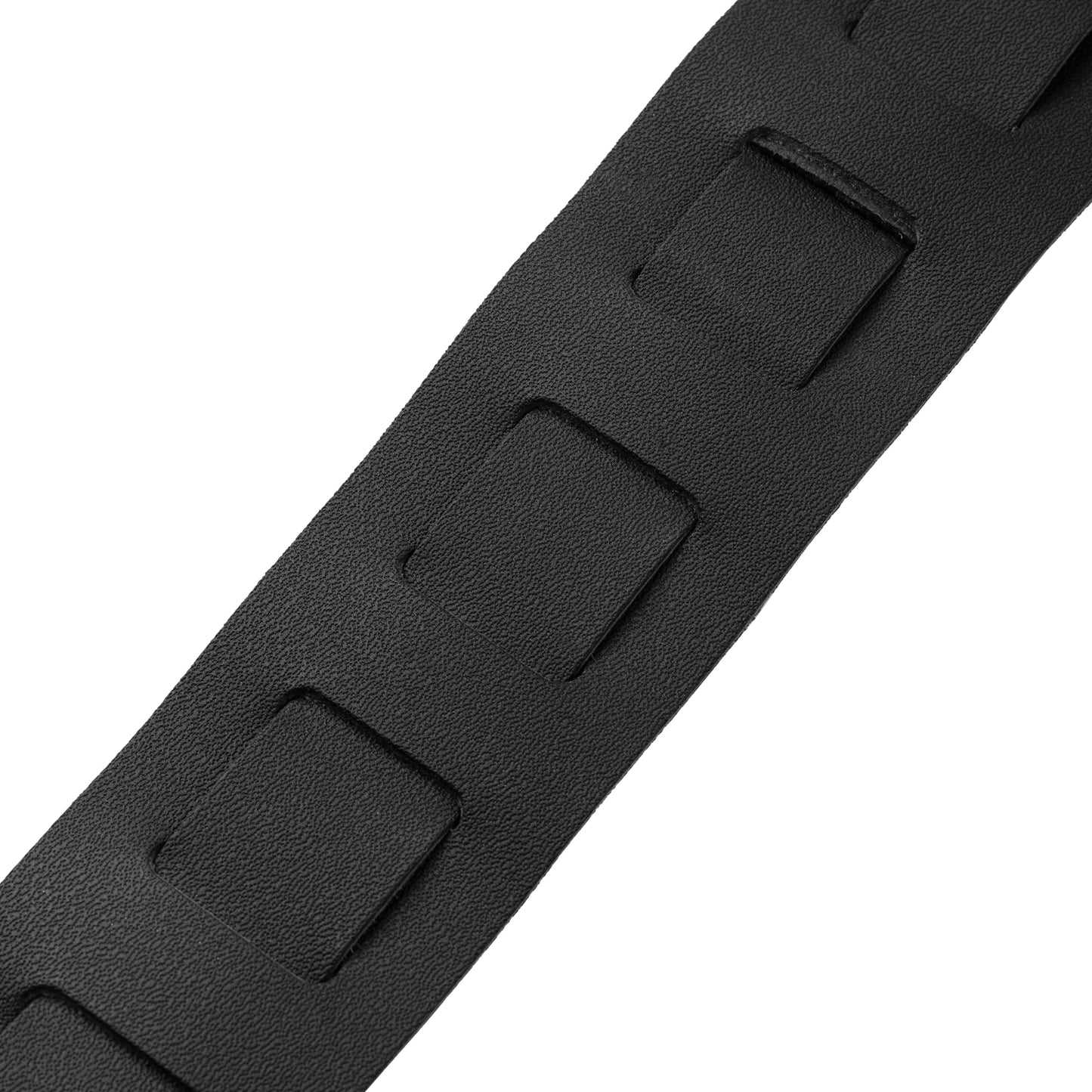 Levy's Leathers 3" Wide Amped Leather Series Guitar Strap with Foam Padding and Garment Leather Backing, Matte Black Finish(M26PD-BLK-MAT)