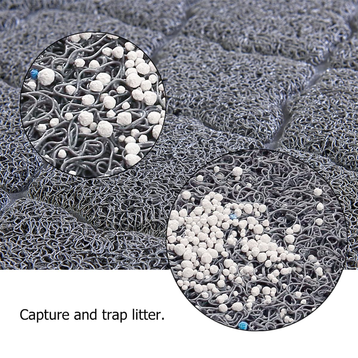 unipaws Cat Litter Trapping Mat, Litter Box Scatter Control Pad, Litter Free Floors and Urine Waterproof, Gentle on Paws, No Phthalate