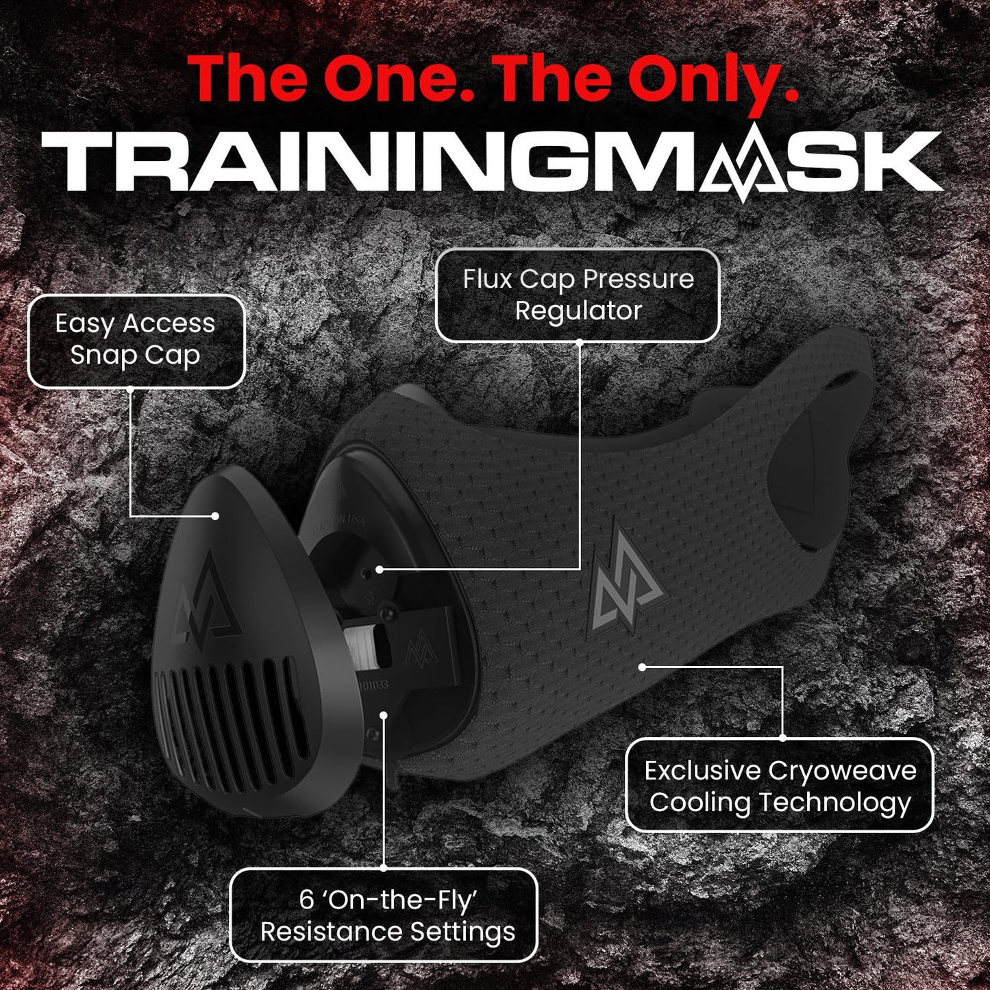 3.0 Workout Elevation Mask - Official Training Mask Used by Pros (All Black, Large)