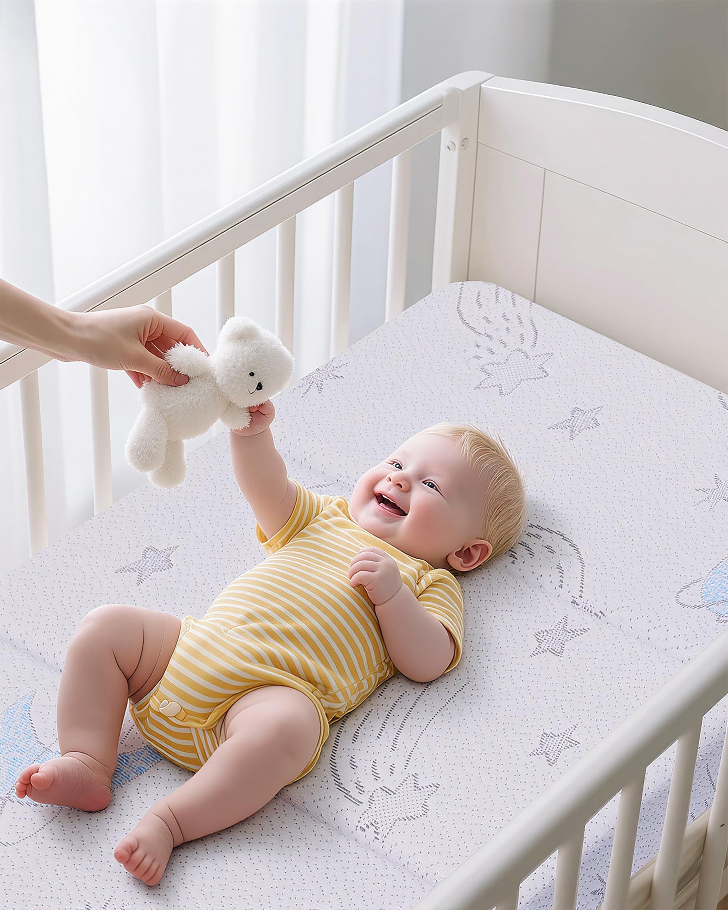 Trifold Pack and Play Mattress 38"x26"x1.5", Pack N Play Mattresses for Baby Toddler with Waterproof Washable Breathable Cover, Portable Mini Crib Mattress for Playpen