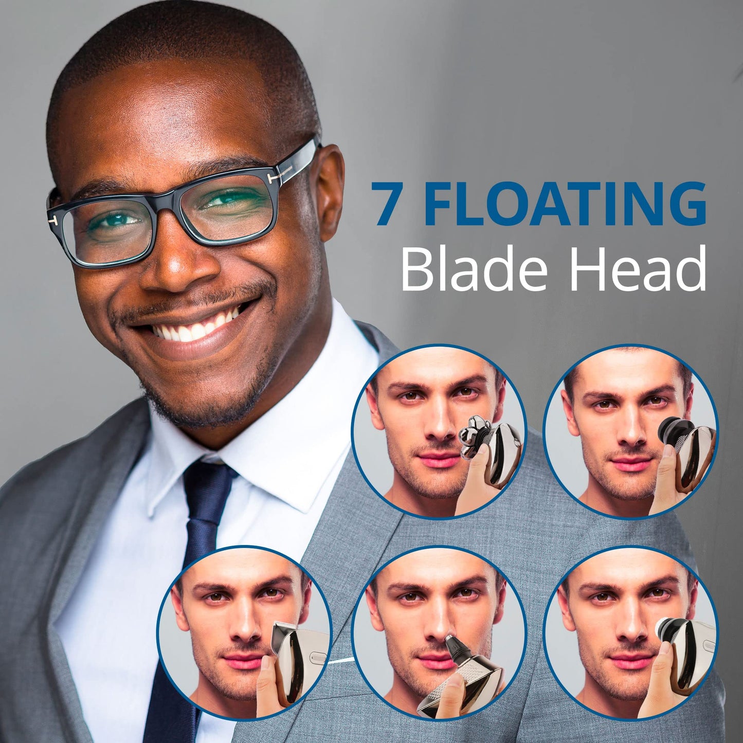 AidallsWellup Head Shavers for Bald Men: As Seen on NBC Select Cordless Head Shaver - Waterproof Electric Razor Grooming Kit, Dry Wet Shaving for Men