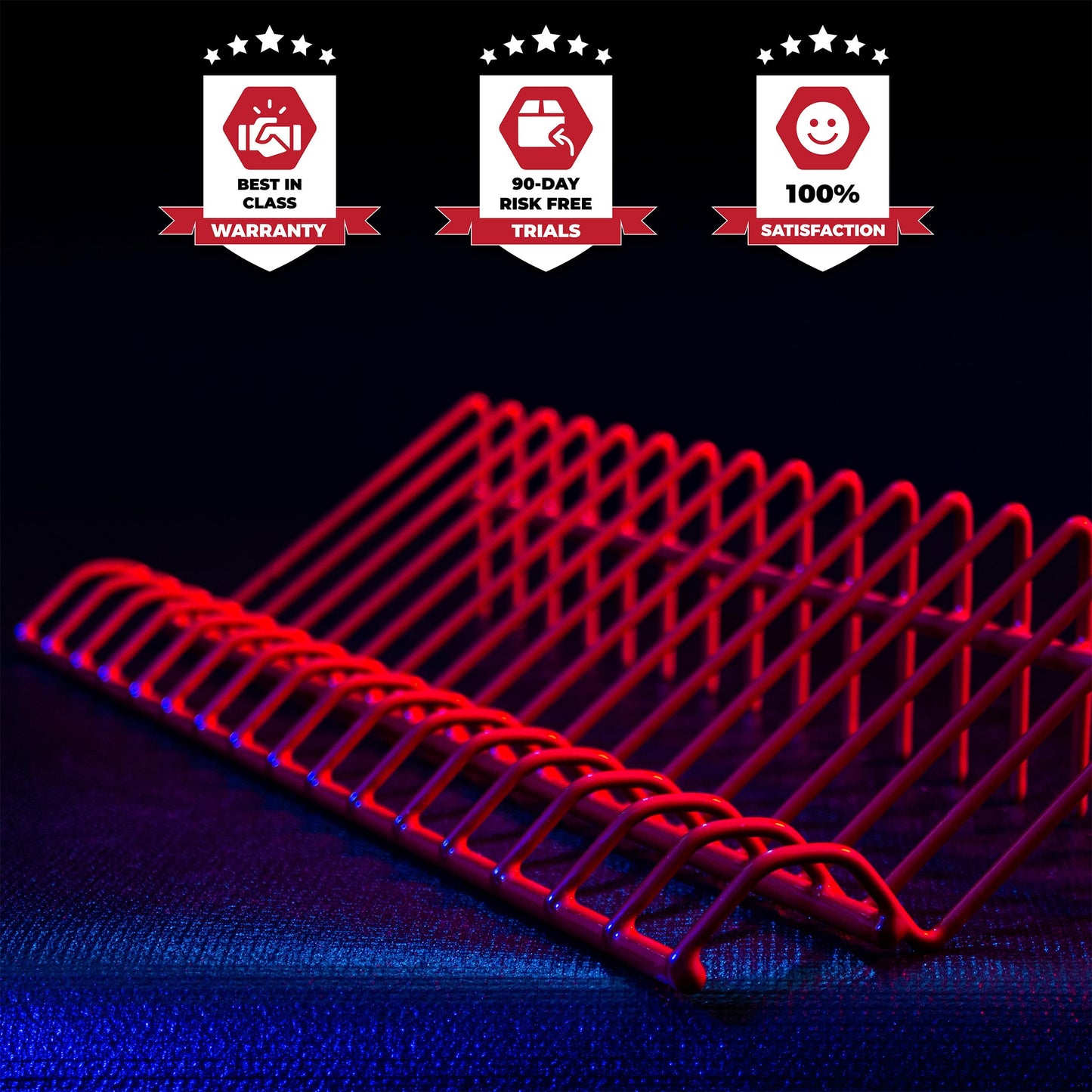 Olsa Tools Plier Organizer Rack - Red - 2pc Set Holds 32 Pliers - Tool Box Drawer Storage - Professional-Grade Plier Holder - Part: 1142