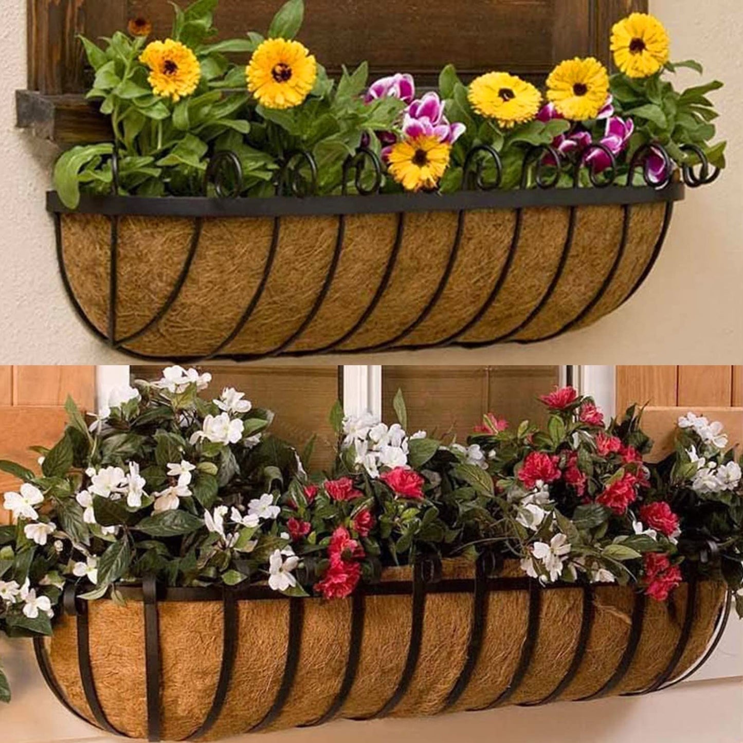 JOEN 48 Inch Extra Thicker Trough Coco Liner,Wall Planter Replacement Liners for Window Box (1 Pieces