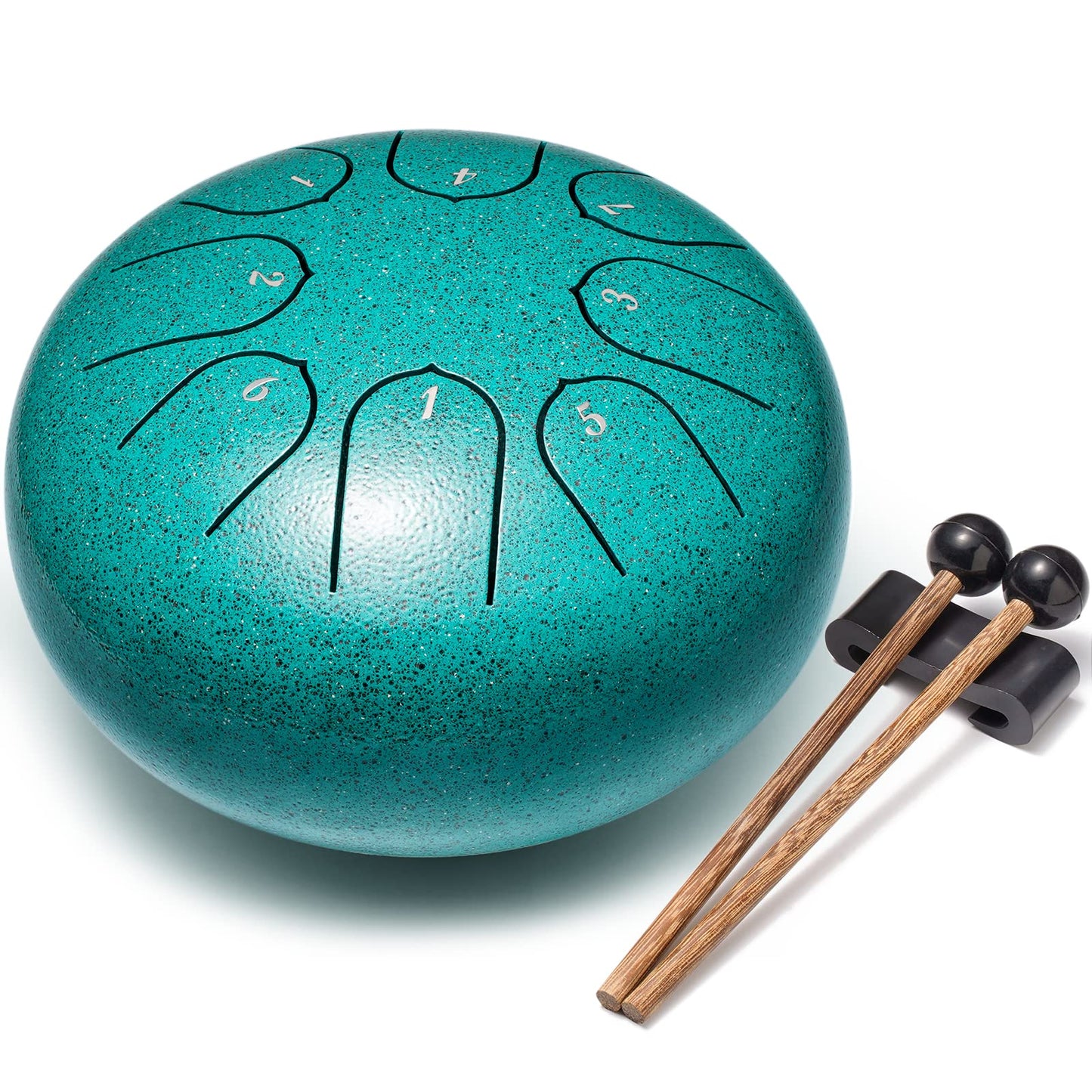 Lronbird Steel Tongue Drum Percussion, 6 Inch 8 Notes Musical Instruments, Music Gifts for Family Friends (Malachite)