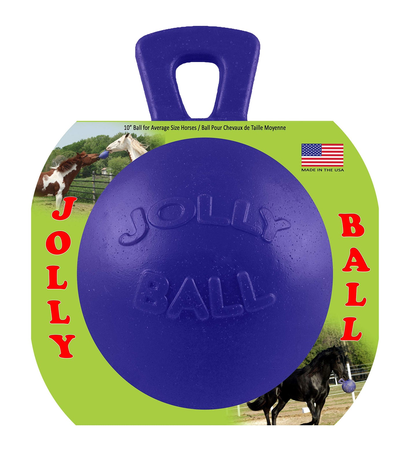 Jolly Pets 10-Inch Horse Jolly Ball, Blue