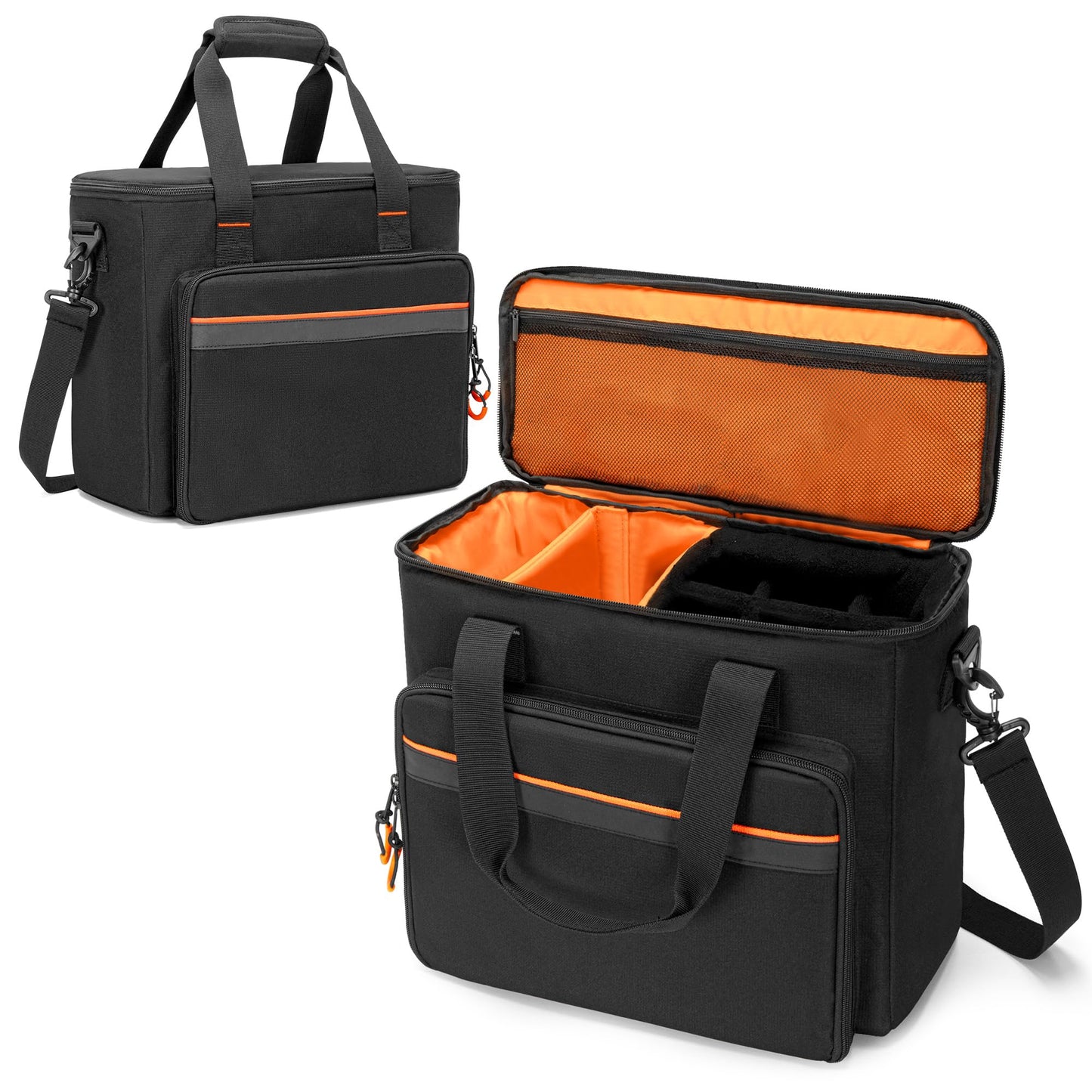 PGmoon 6 Slots Wireless Microphone Carrying Case, Mic Storage Bag with Thick Padding for Singing, Karaoke, Party (Patent Design)