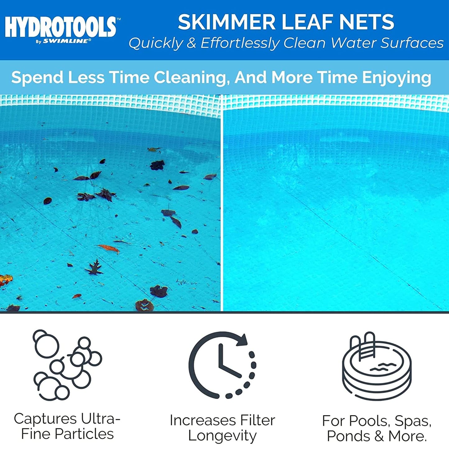 Solstice by International Leisure Products Hydro Tools 8039 Professional Heavy Duty Leaf Skimmer