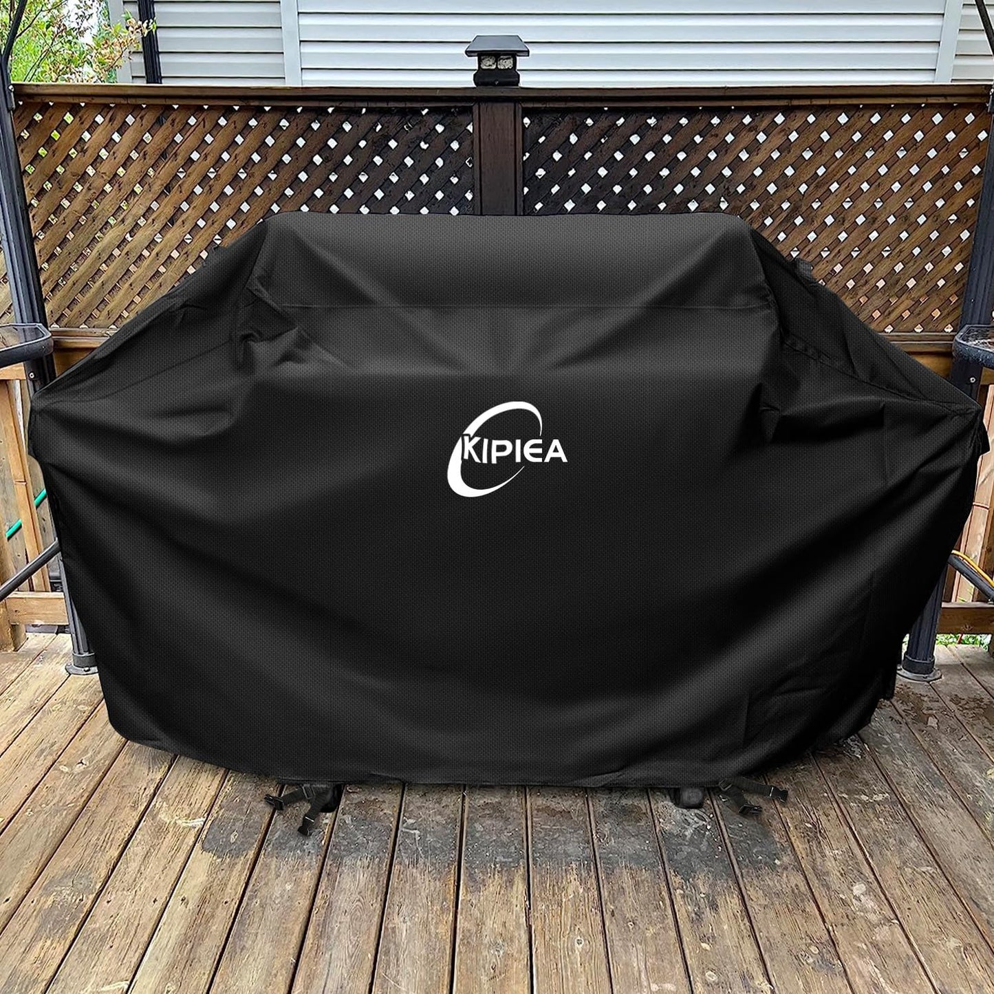 Kipiea Upgrade BBQ Covers 52 inch, Heavy-Duty Barbecue Covers, Universal Gas Grill Covers with 4 Windproof Buckles, No Tears Anti UV No Fading (52" W x 26" D x 43" H)