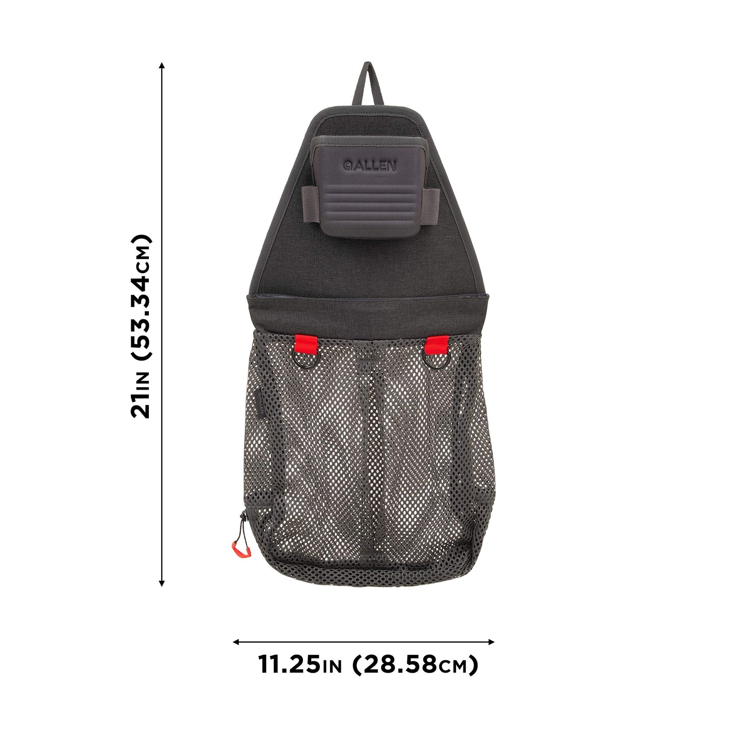 Allen Company® Competitor Over-Under Molded Hull Bag, Holds 125 Empty Hulls, Spring Clip Opening with Magnetic Closure, Gray