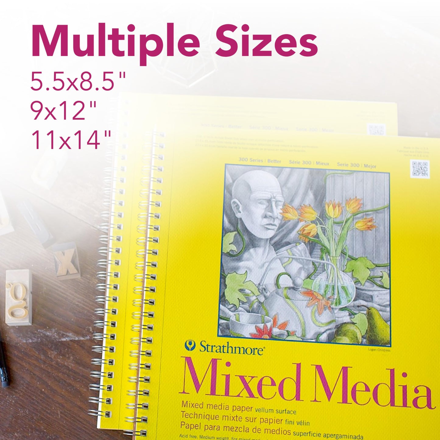 Strathmore STR-362-11 40 Sheet No.90 Mixed Media Pad, 11 by 14"