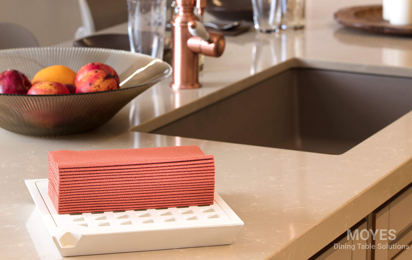 50 Pack - Terracotta Napkins | Linen Feel Guest Disposable Cloth Like Paper Dinner Napkins | Hand Towels | Soft, Absorbent, Paper Hand Napkins for Kitchen,Parties,Weddings,Dinners Or Events