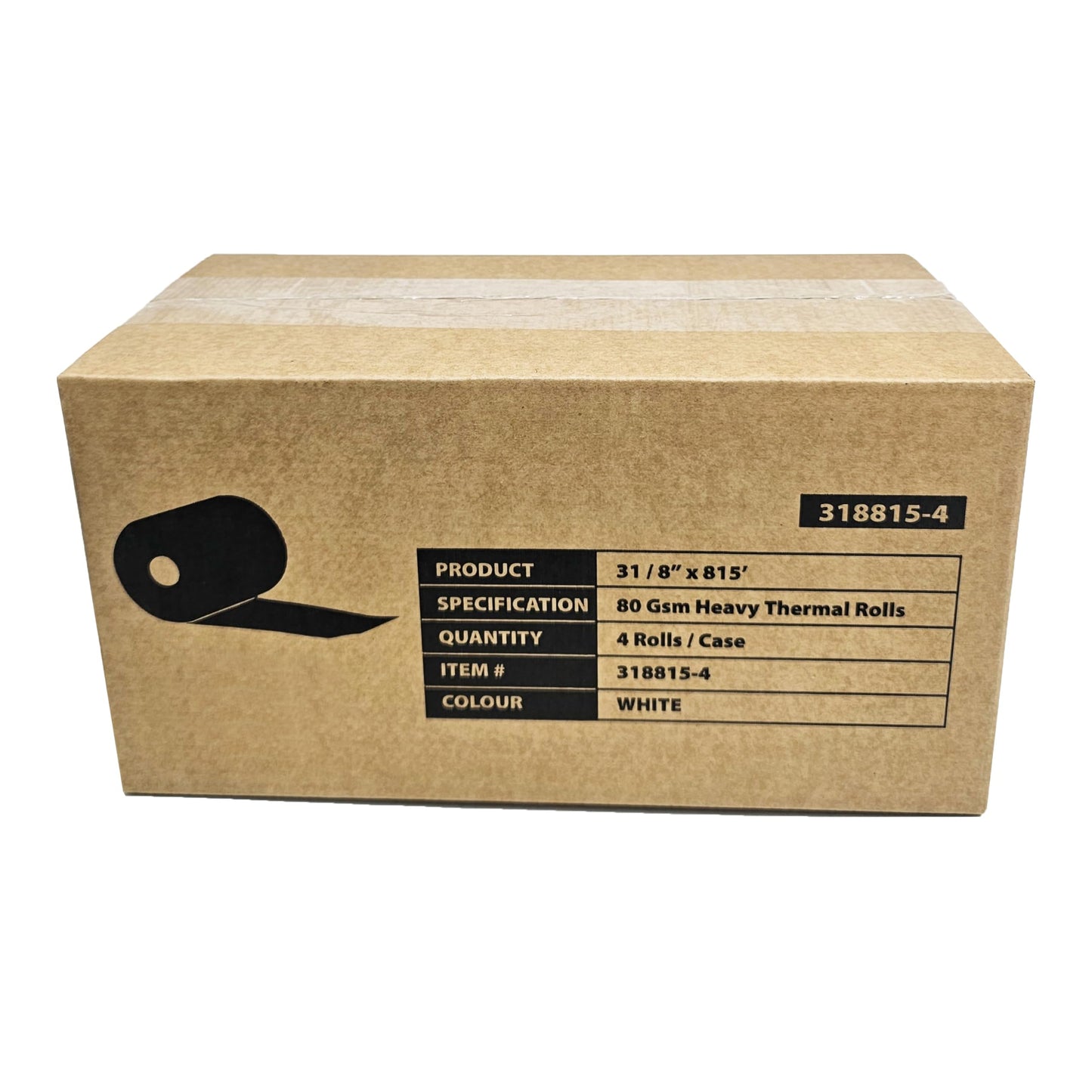 (4 Rolls - 1 Case) 3 1/8" x 815' Heavy Thermal Paper - Nautilus hyosung Halo - 80 GSM ATM Special Thermal Paper Rolls - BuyRegisterRolls