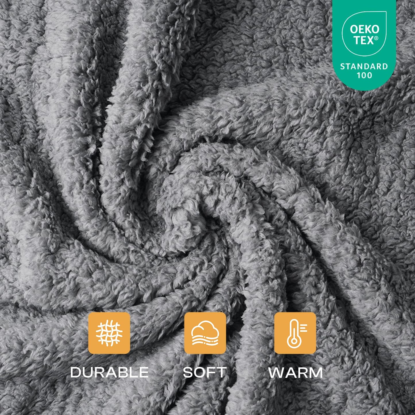 Luciphia 1 Pack 3 Blankets Fluffy Premium Fleece Pet Blanket Soft Sherpa Throw for Dog Puppy Cat Grey Large(41 * 31")