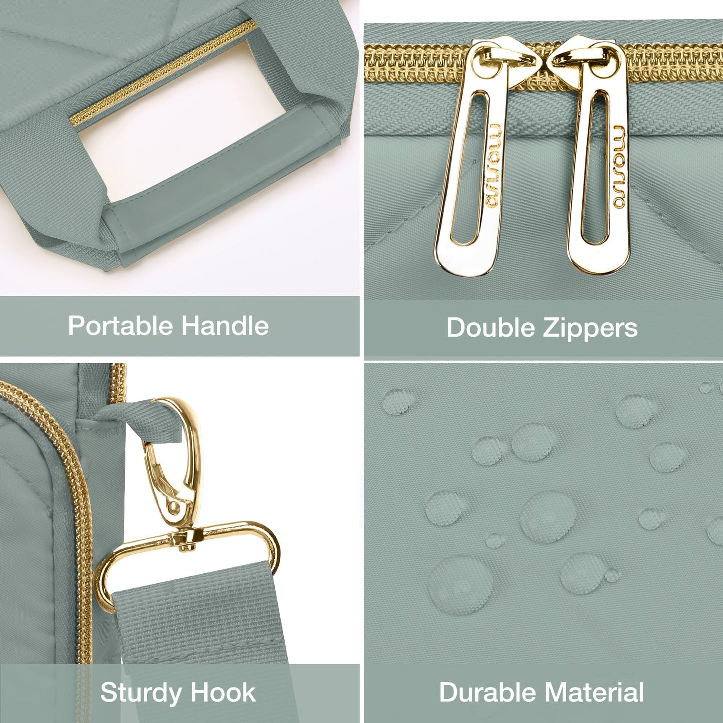 MOSISO Vertical Laptop Shoulder Bag,15-15.6 inch Computer Bag Compatible with MacBook 16 inch, HP, Dell, Lenovo, Asus Notebook,Rhombus Quilted Messenger Bag with Front Pocket&Handle&Belt,Antique Green