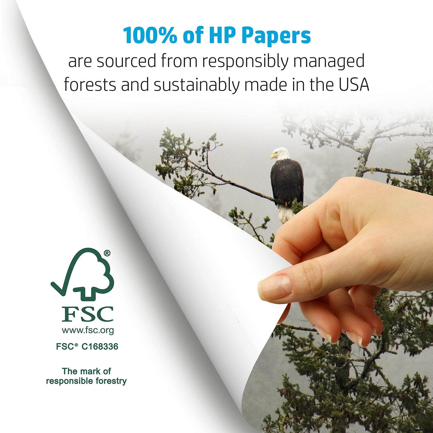 HP Printer Paper 8.5x11 Copy&Print 20 lb 6 Pack Case 2400 Sheets 92 Bright Made in USA FSC Certified Copy Paper HP Compatible 200010C