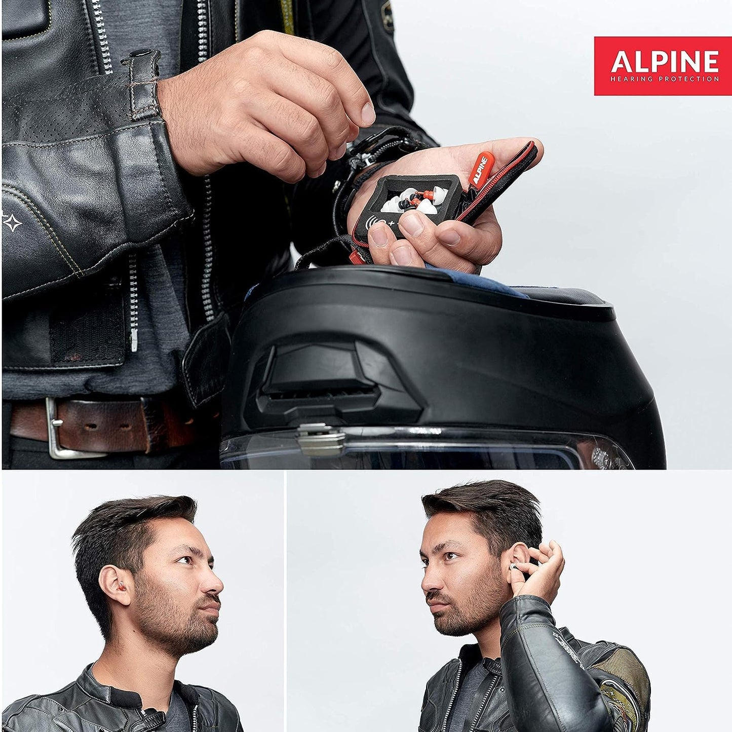 Alpine MotoSafe Pro - Premium Motorcycle Ear Plugs for Wind Noise Reduction - Hearing Protection for Motor RIde - Reusable, Comfortable, Hypoallergenic - 2 Pair
