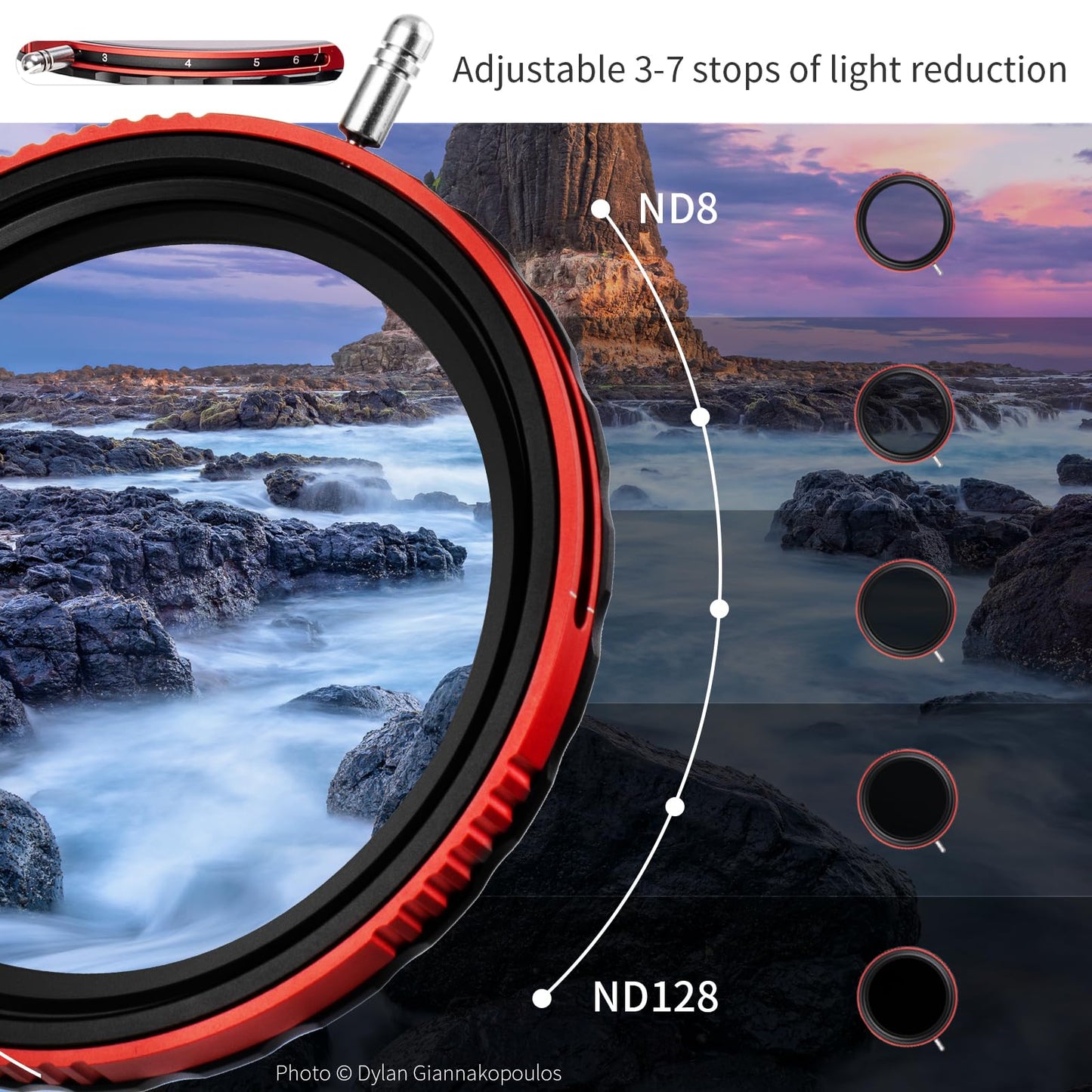 Haida Filter for Camera Pro II Multi-Coating Circular Polarizer + Variable Neutral Density SLR Camera Lens Filter Waterproof Scratch Resistant Nano-Coating CPL + VND Filter 67mm(2 in 1)