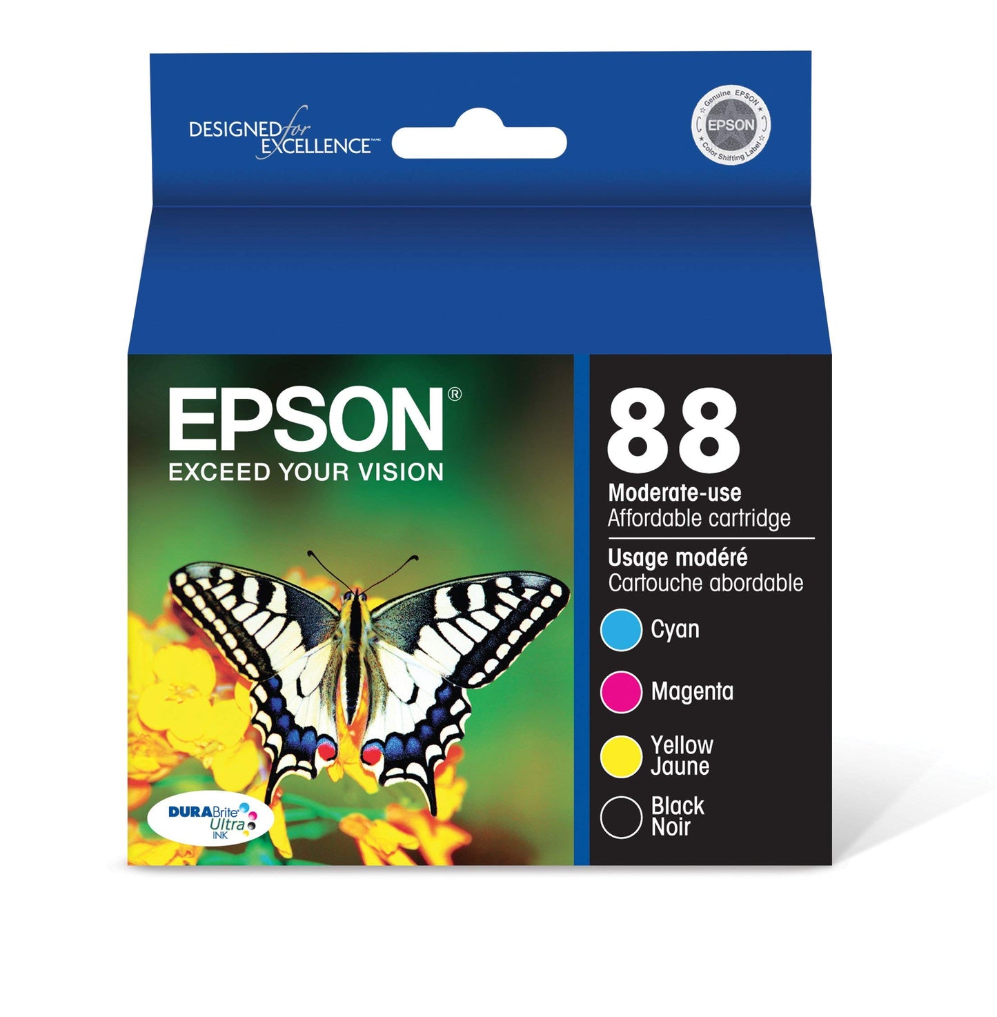 EPSON 88 DURABrite Ultra Ink Black & Color Combo Pack for CX-4400, 4450, 7400, 7450 ; N-10, 11; NX-100, 105, 110, 115, 200, 215, 300, 305, 400, 415