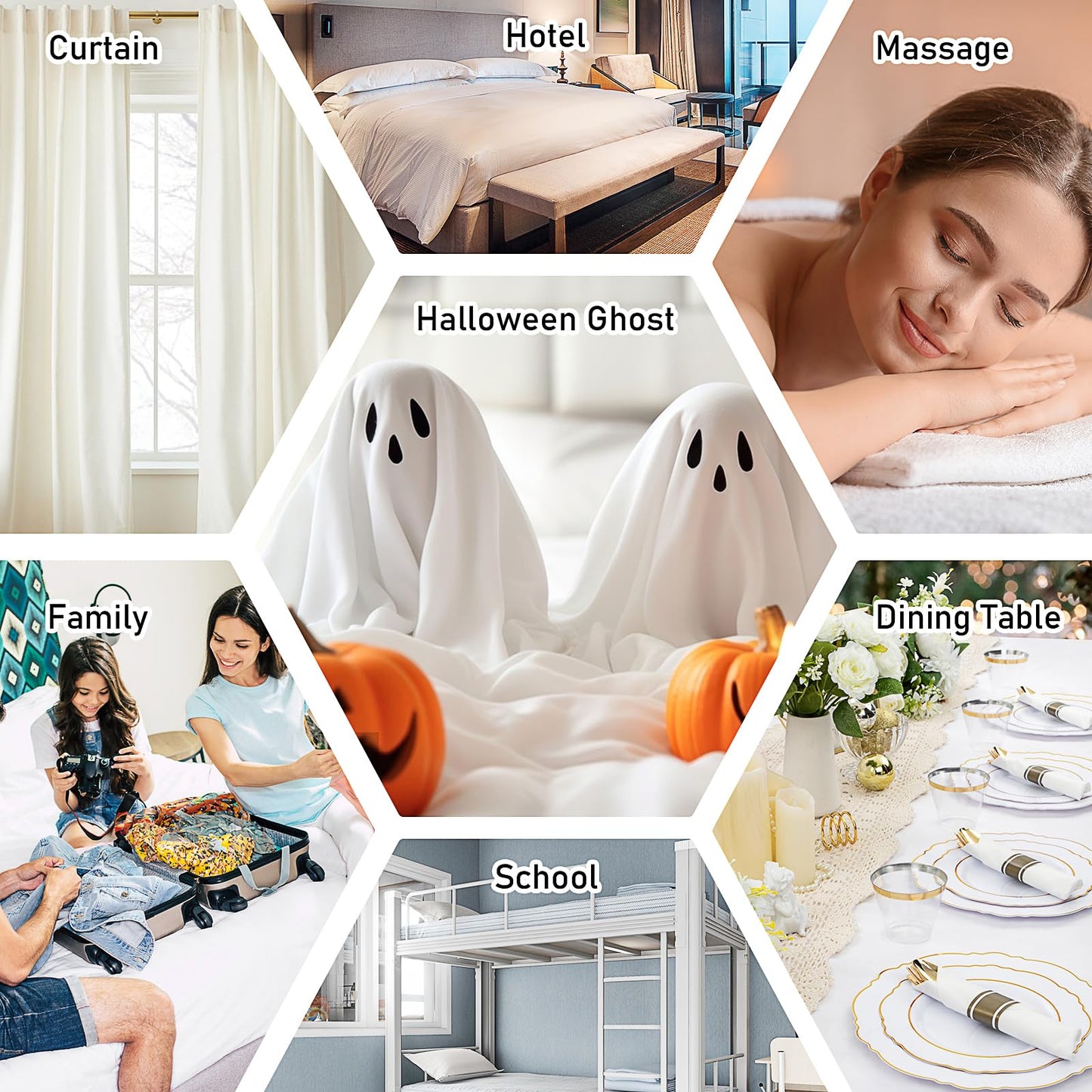 6 Pack Bulk Flat Sheet Set - Soft Brushed Microfiber - Bedding Essentials- Wrinkle & Stain Resistant for Hospital, Massage Table, Hotel, Airbnbs, Travel (White, Queen)