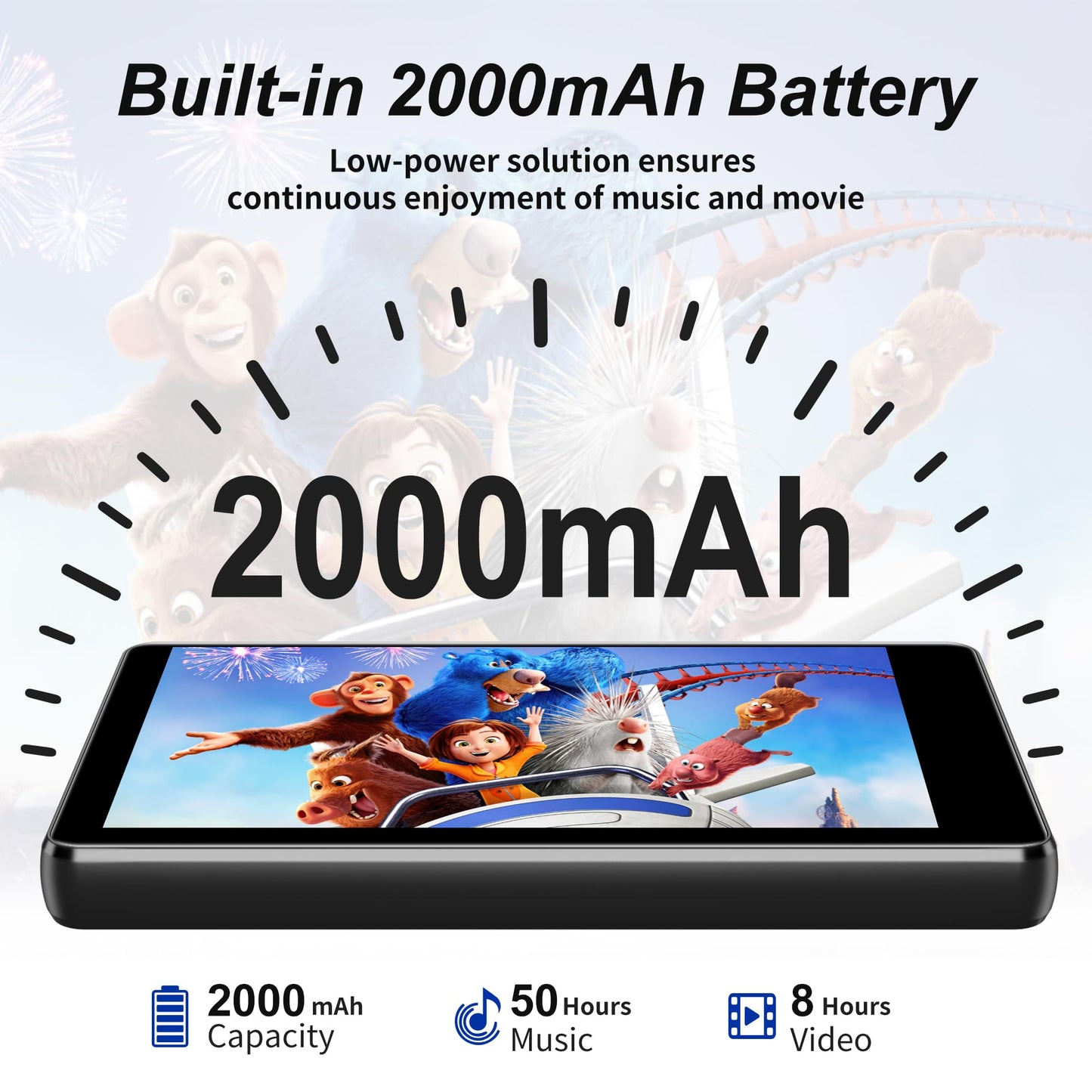 80GB MP3 Player with Bluetooth and WiFi, SWOFY M503Pro 4.0-inch Touchscreen MP3 MP4 Player with and Speaker, Spotify Music Player with Audible, Pandora, Amazon Player, MP4&MP3 Player up to 1TB